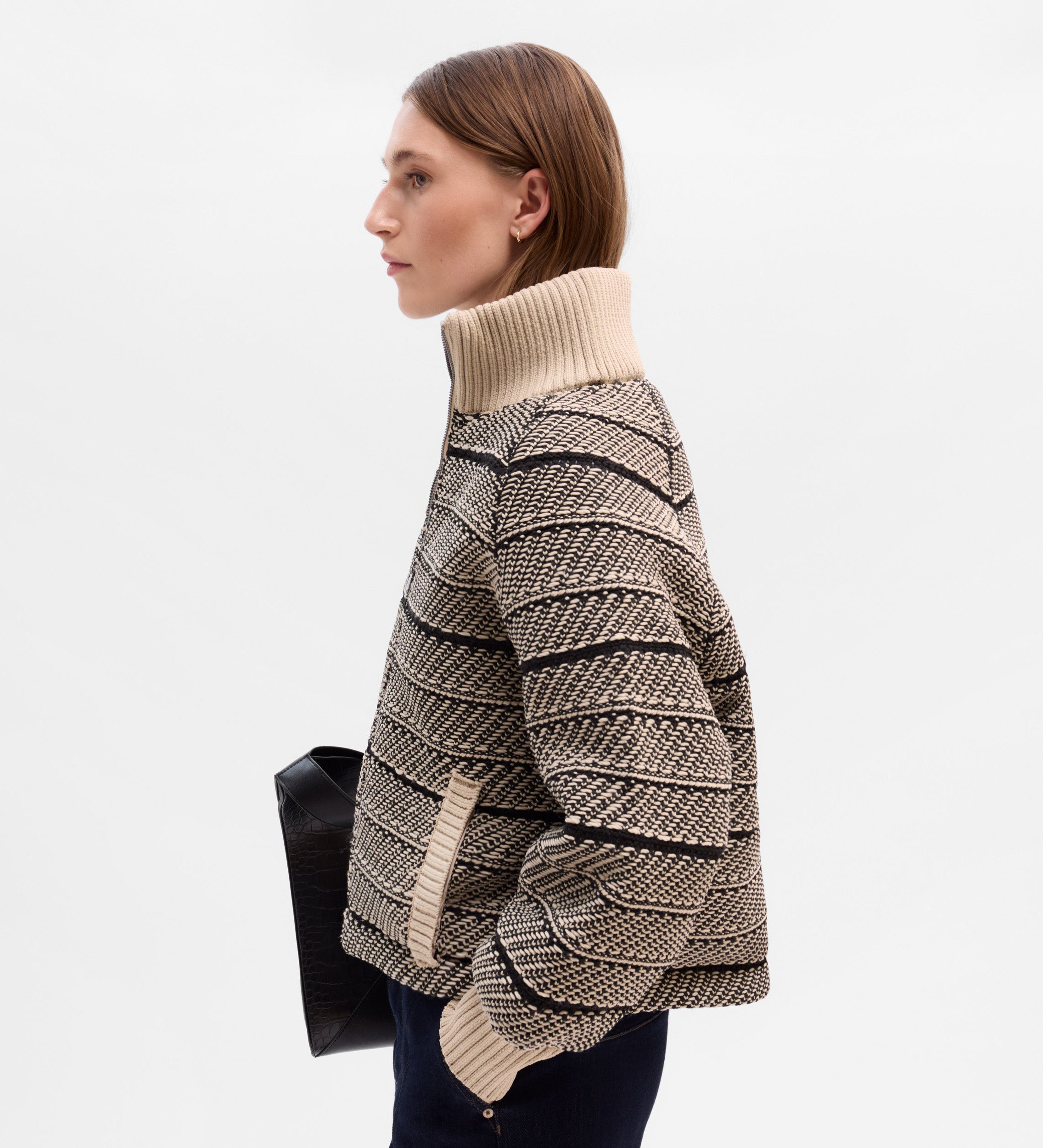 Chaqueta bomber jacquard