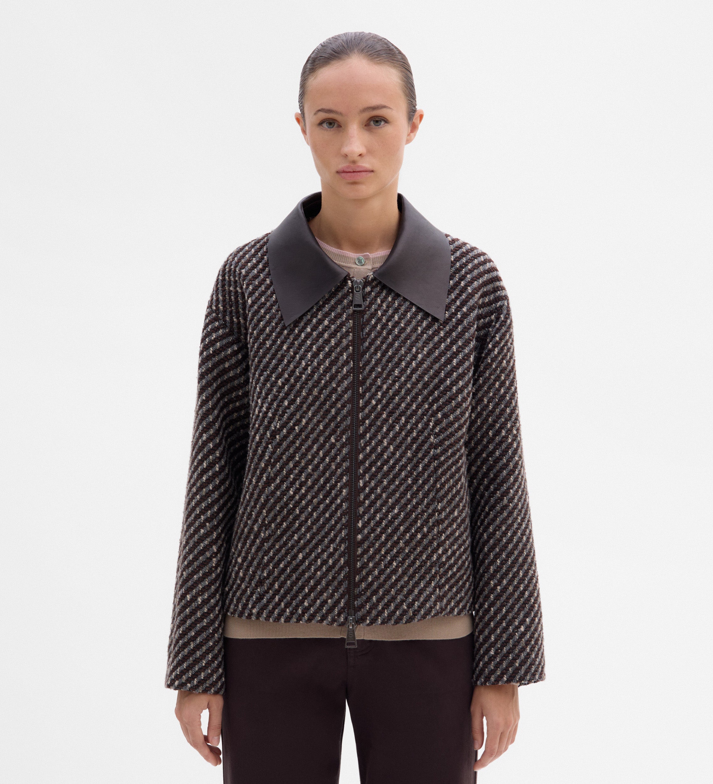 Chaqueta tejido fantasía