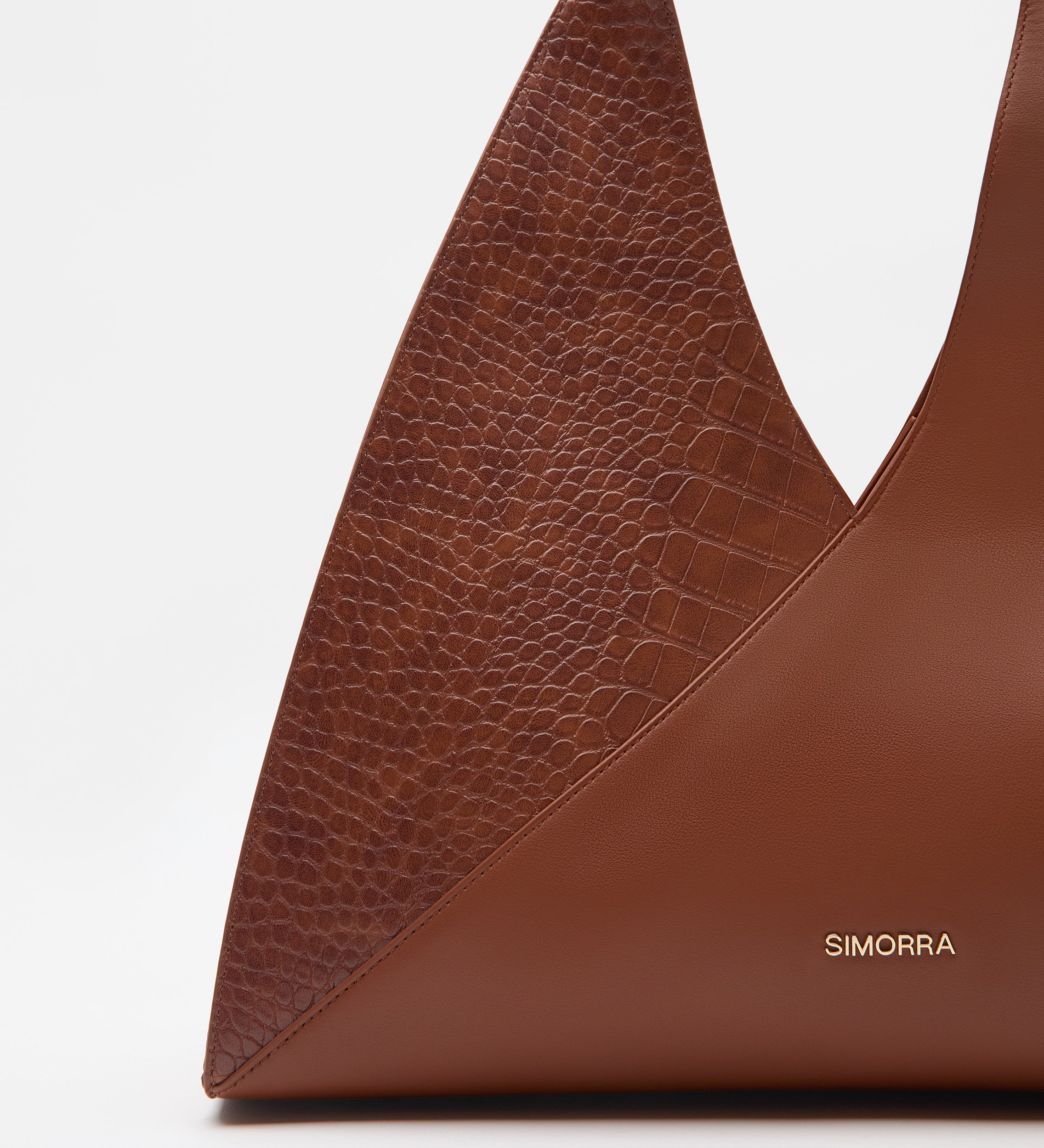 Bolso shopper combinado piel