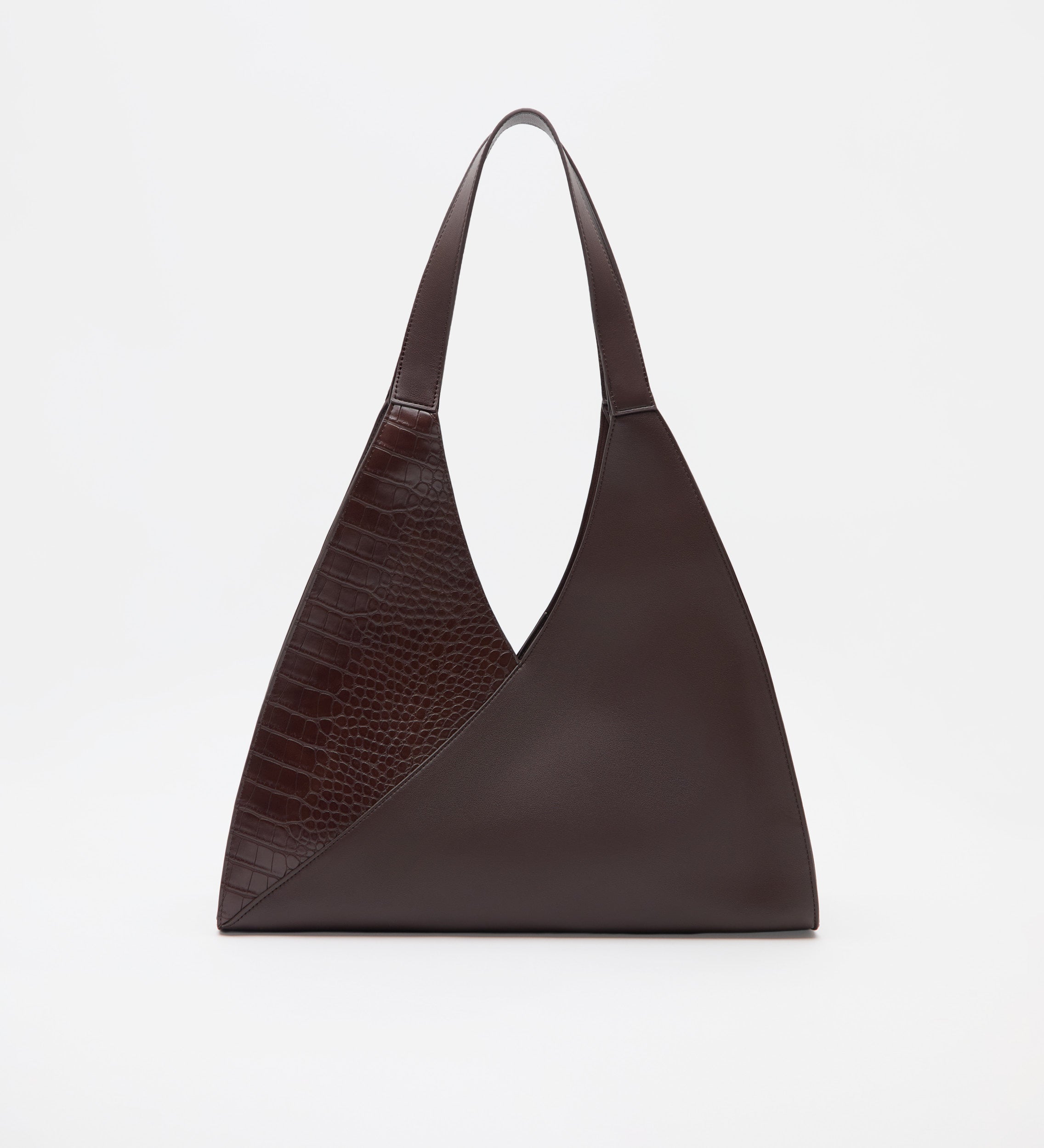 Bolso shopper combinado piel