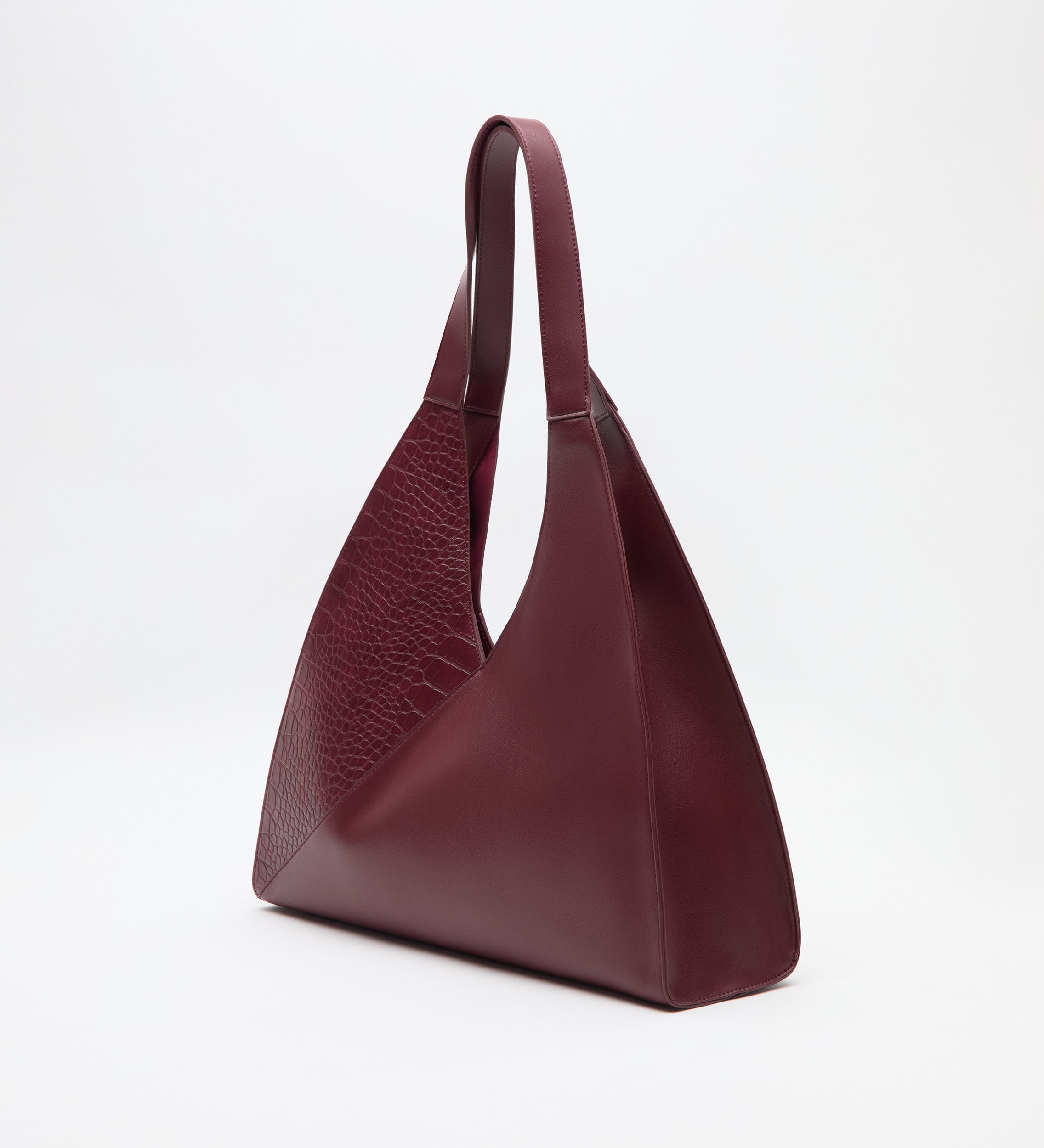 Bolso shopper combinado piel