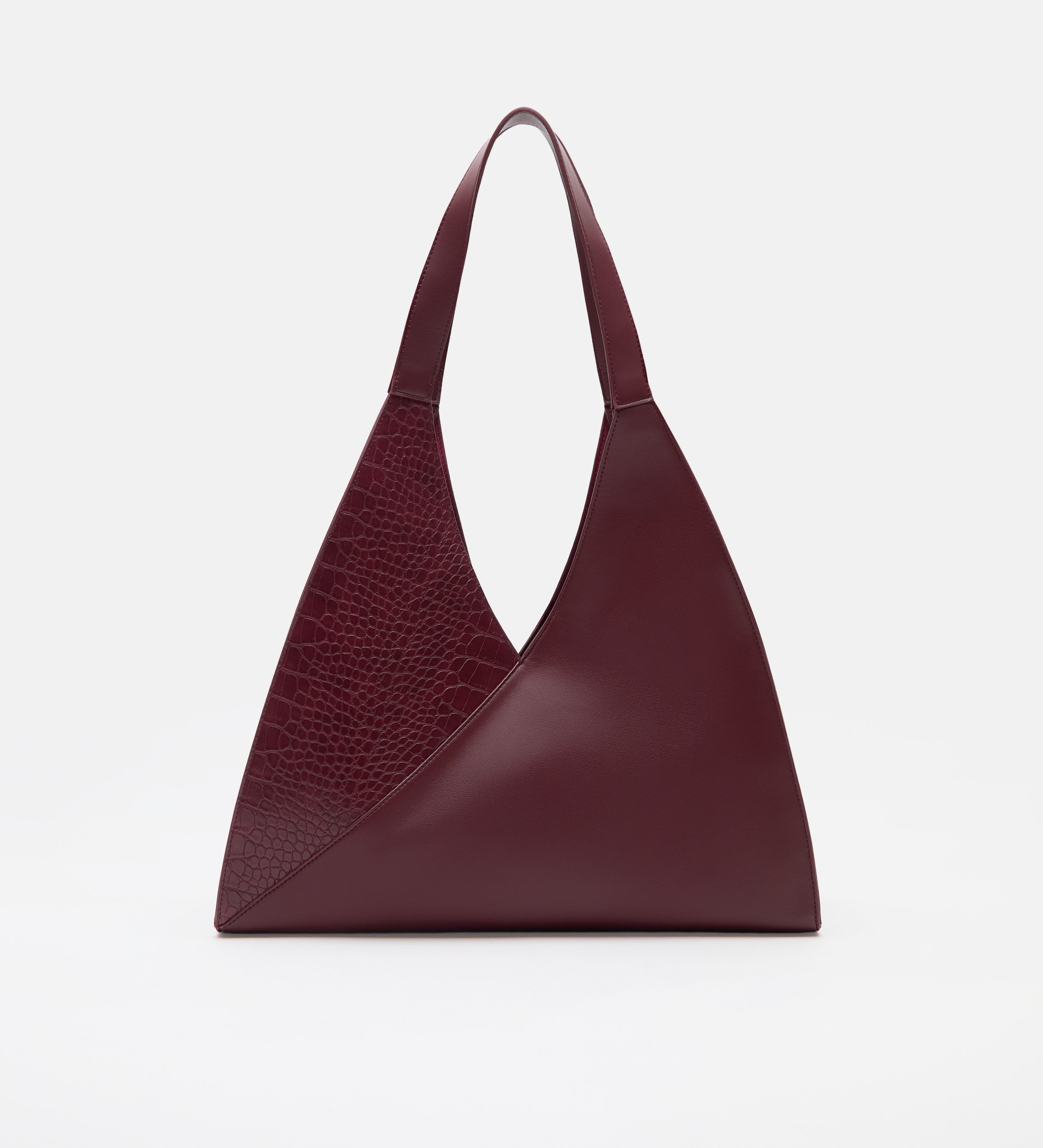 Bolso shopper combinado piel