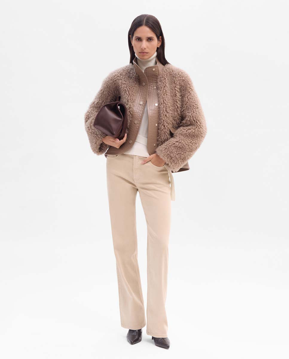 Sheepskin bomber jacket