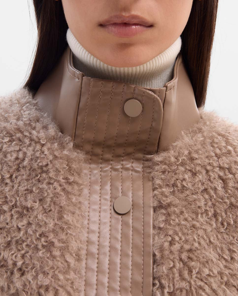 Sheepskin bomber jacket