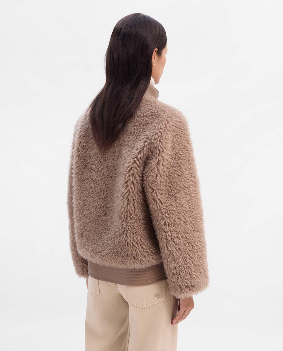 Sheepskin bomber jacket