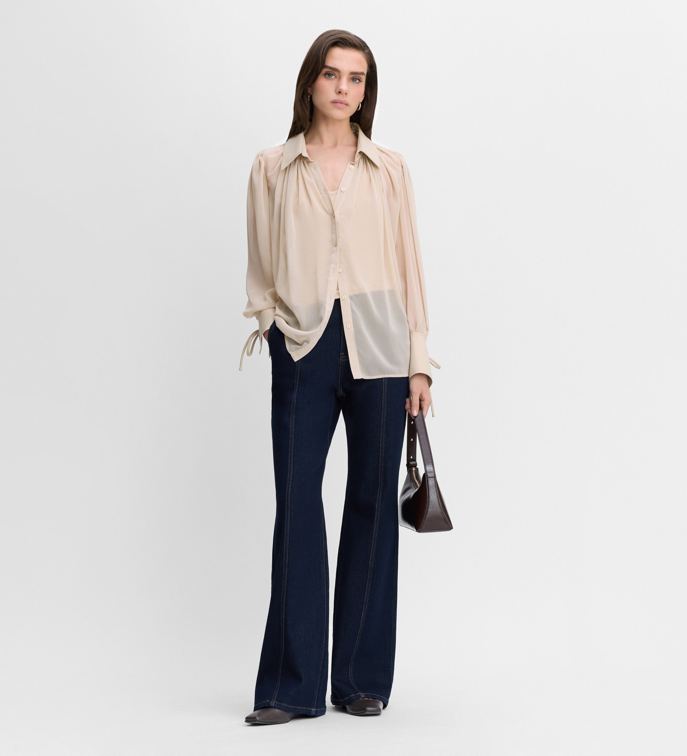 Blusa gasa combinada