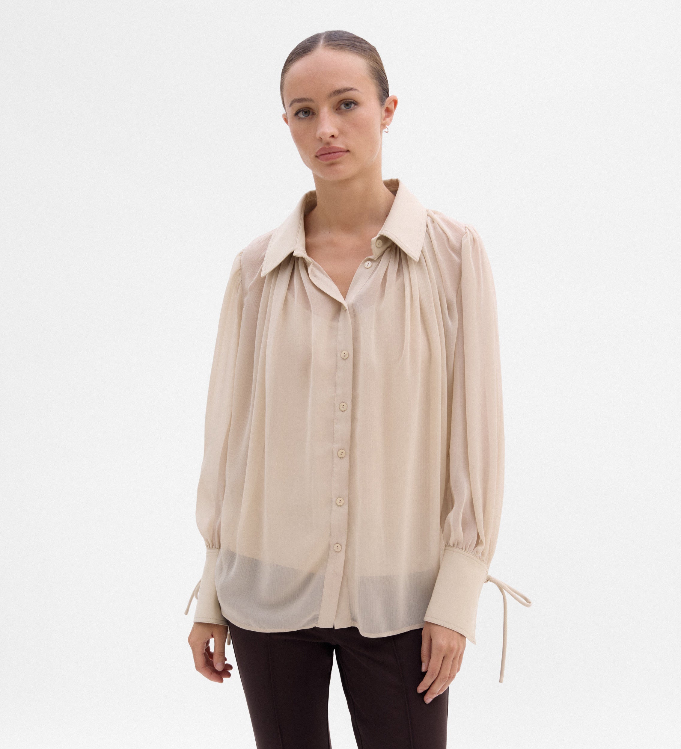 Blusa gasa combinada