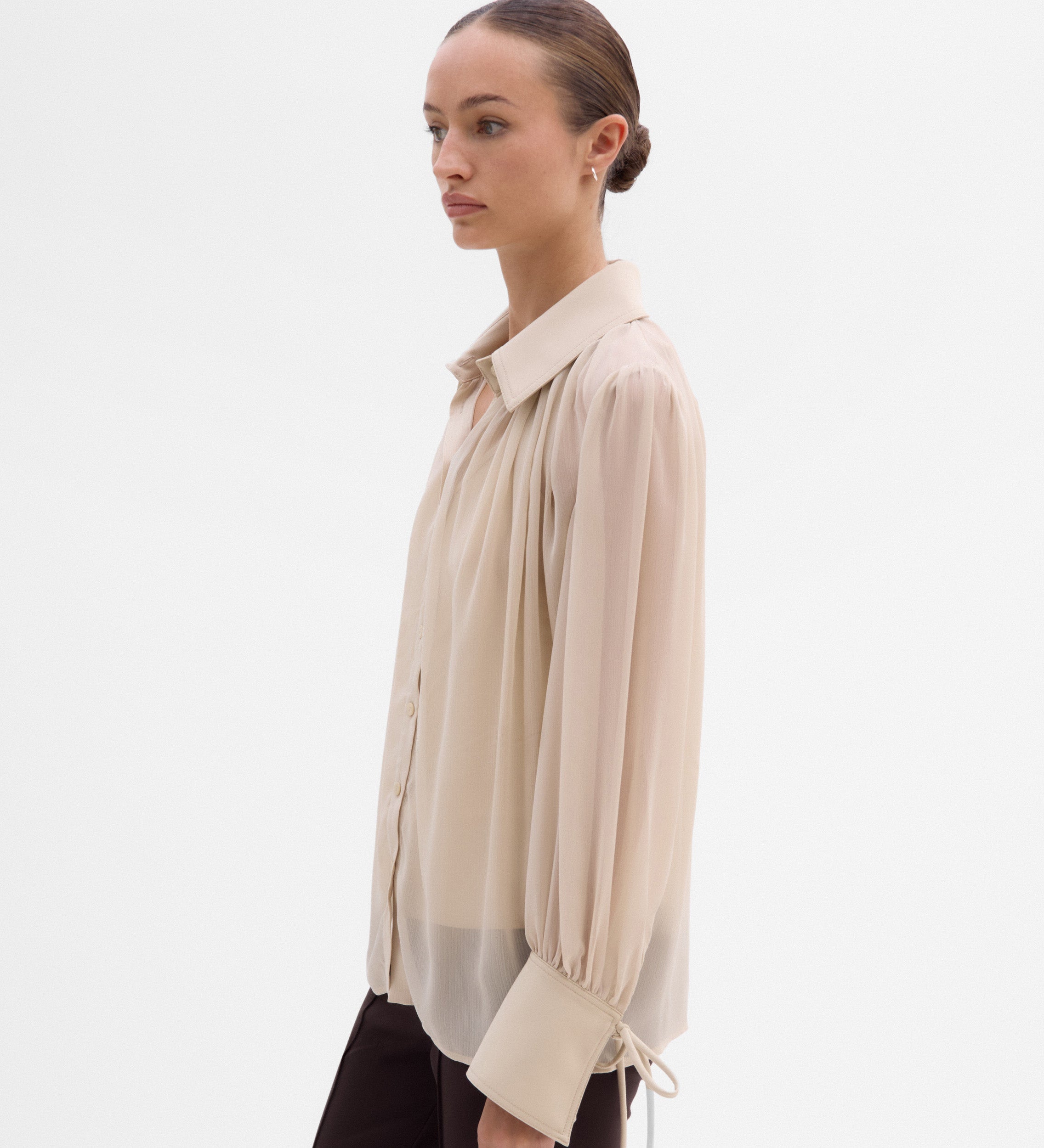 Blusa gasa combinada