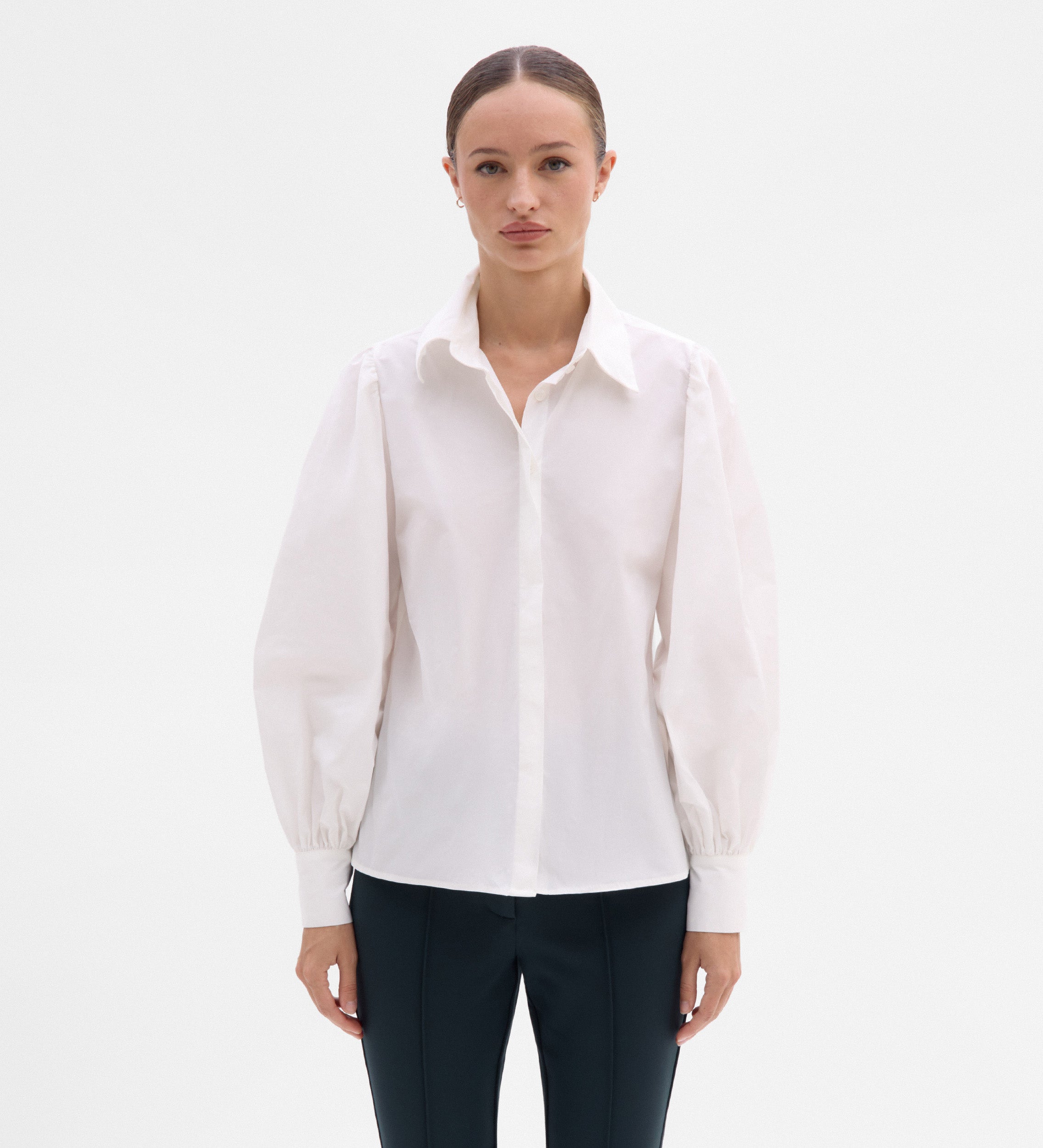 Blusa cuello camisero