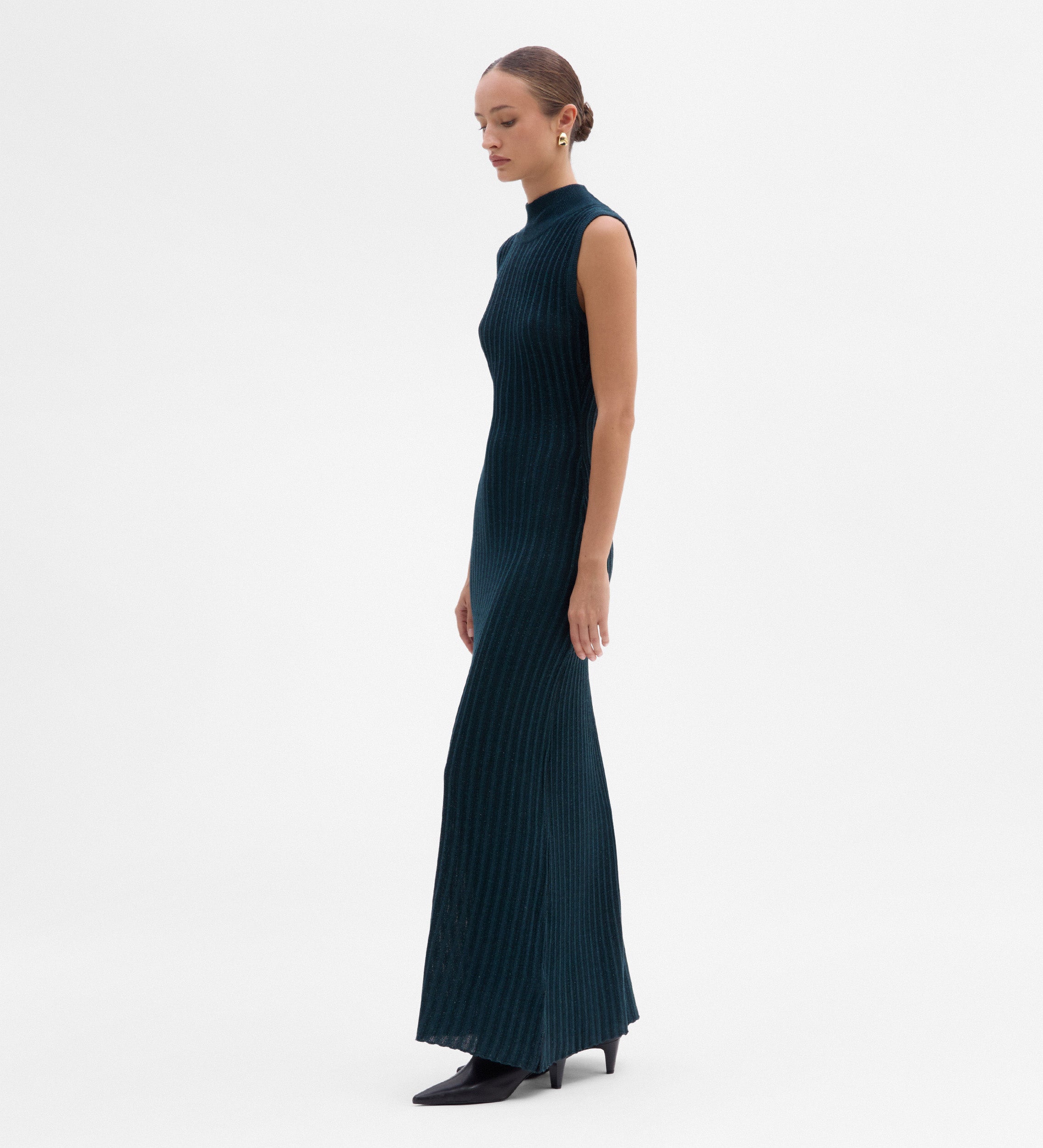 Vestido sisado punto metalizado