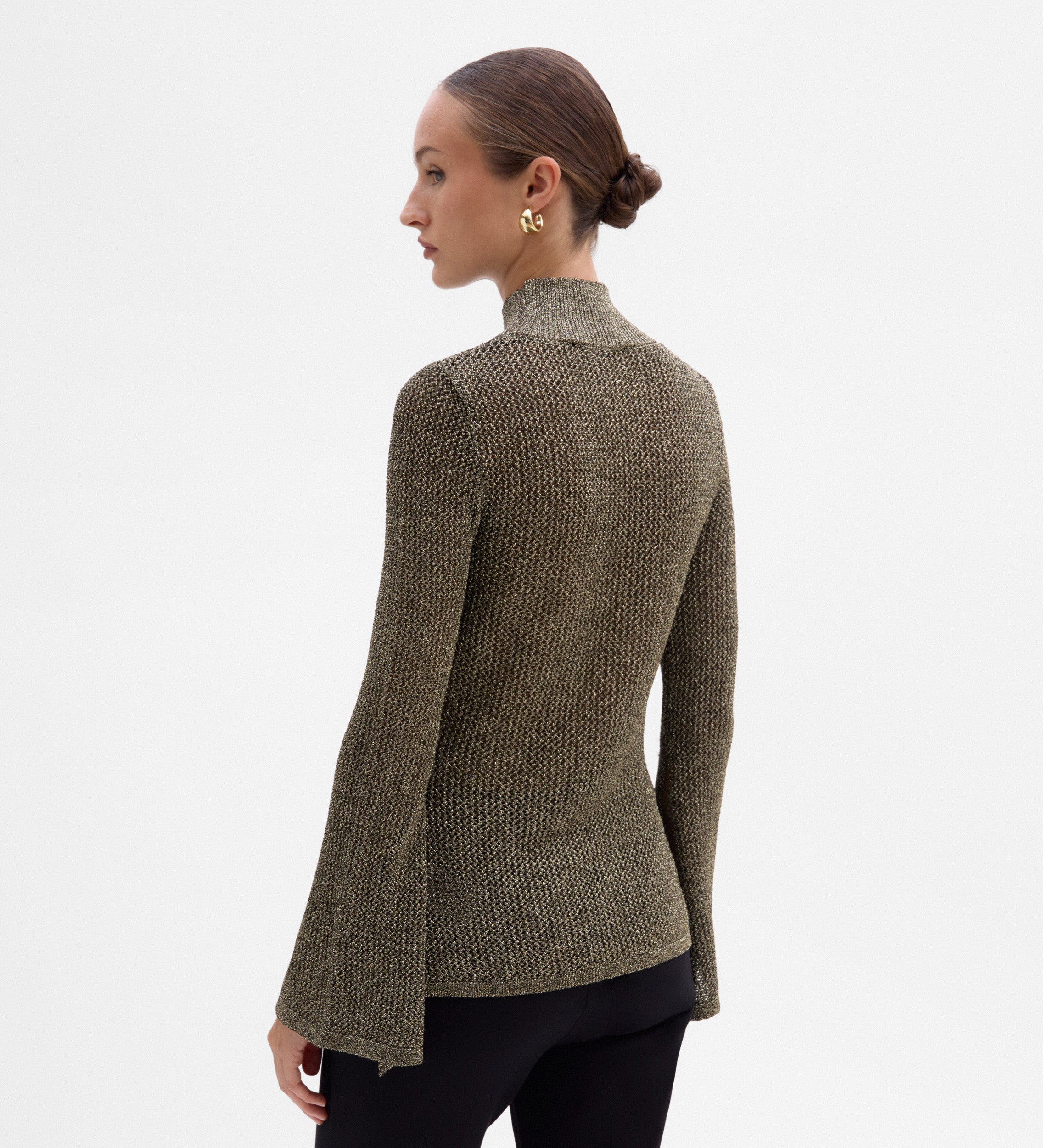 Metallic knit sweater
