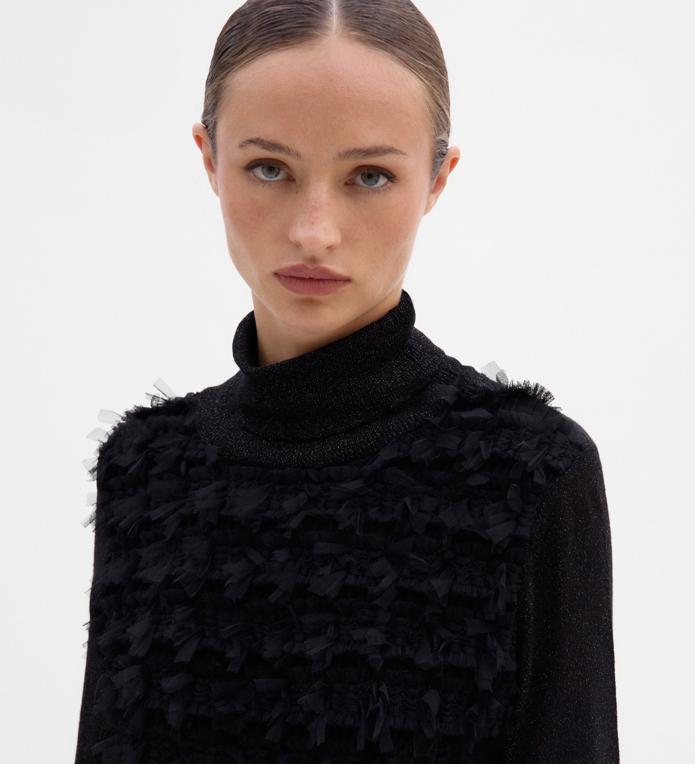 Pull maille combiné