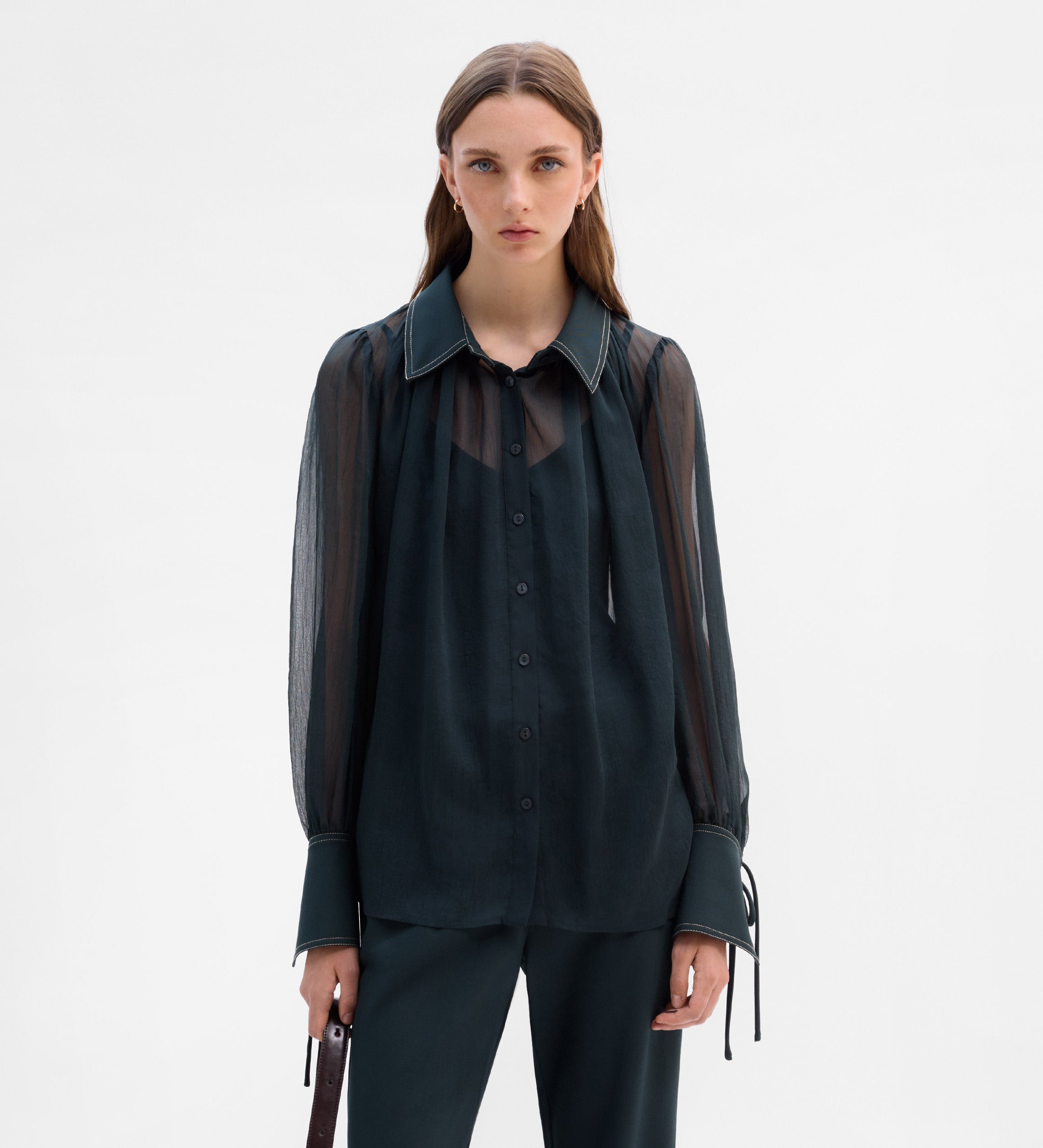 Blusa gasa combinada