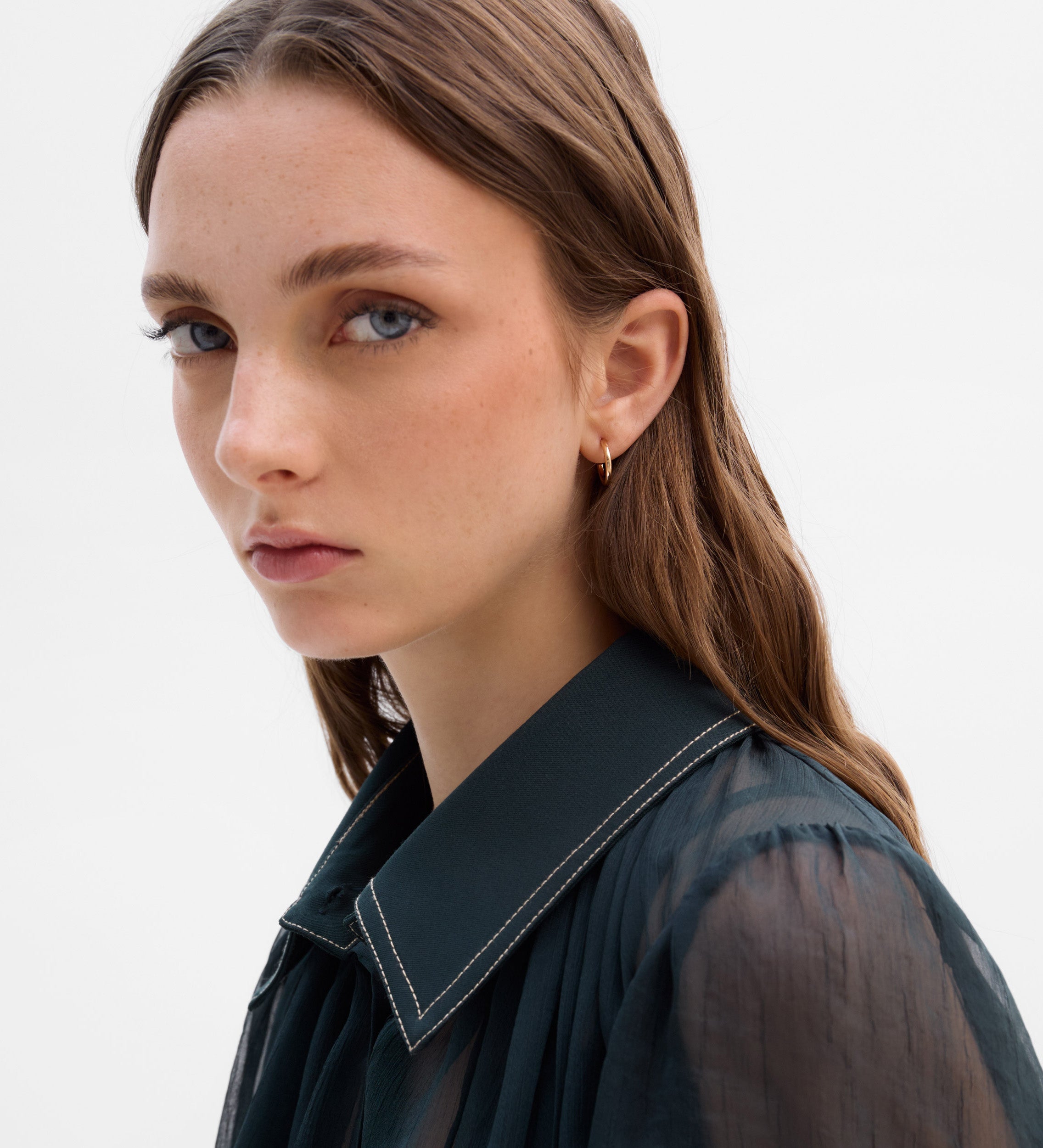 Blusa gasa combinada