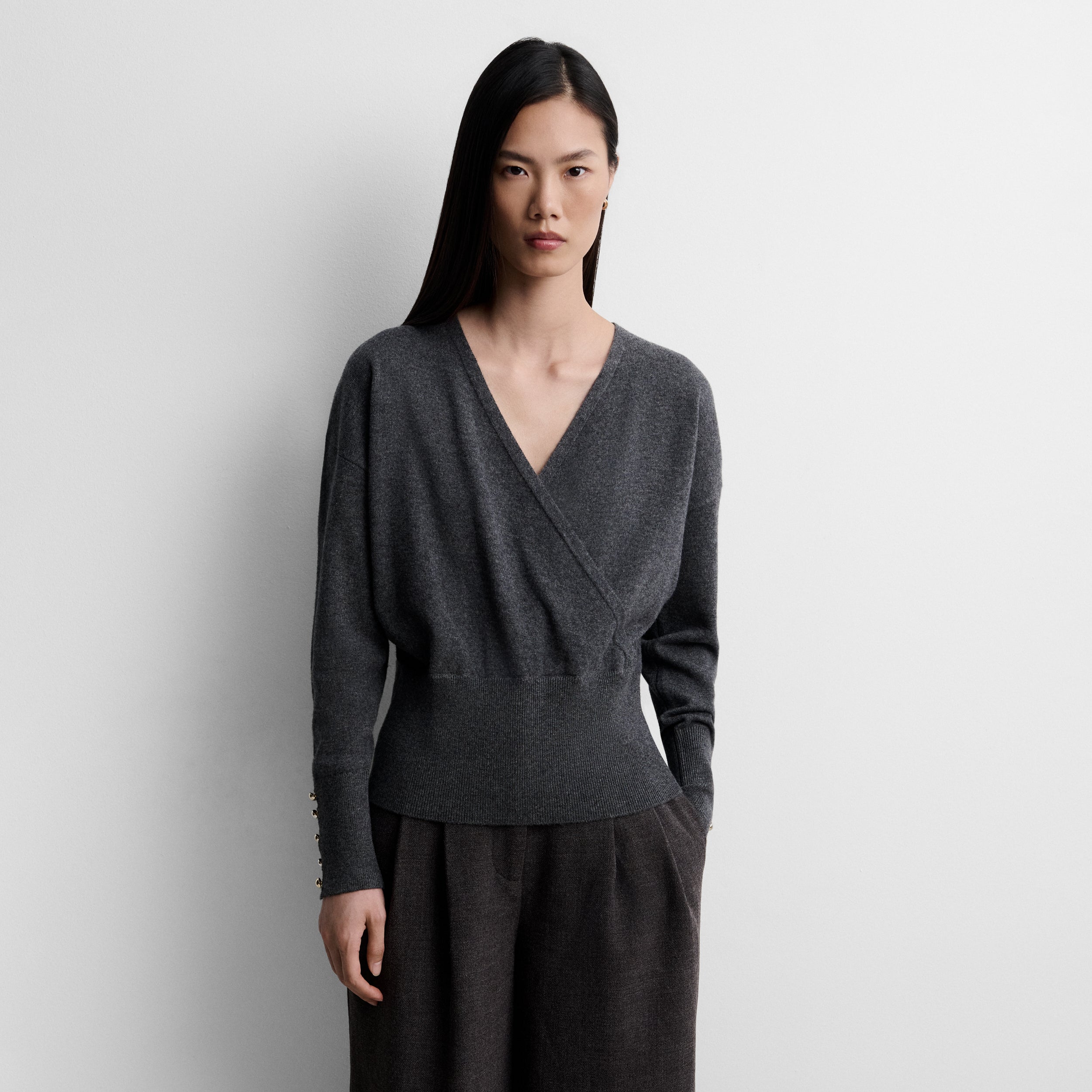 Pull en maille croisée