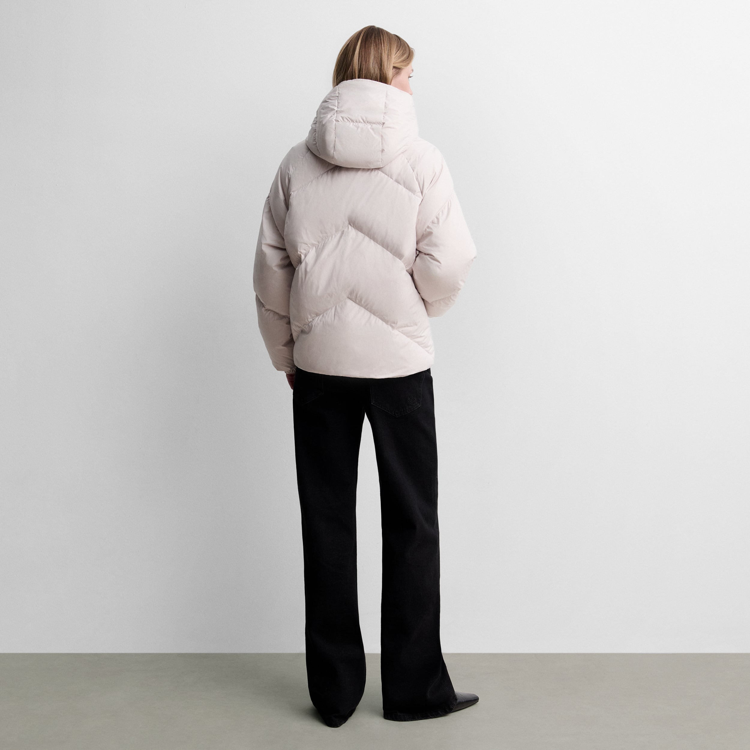 Short quilted puffer jacket