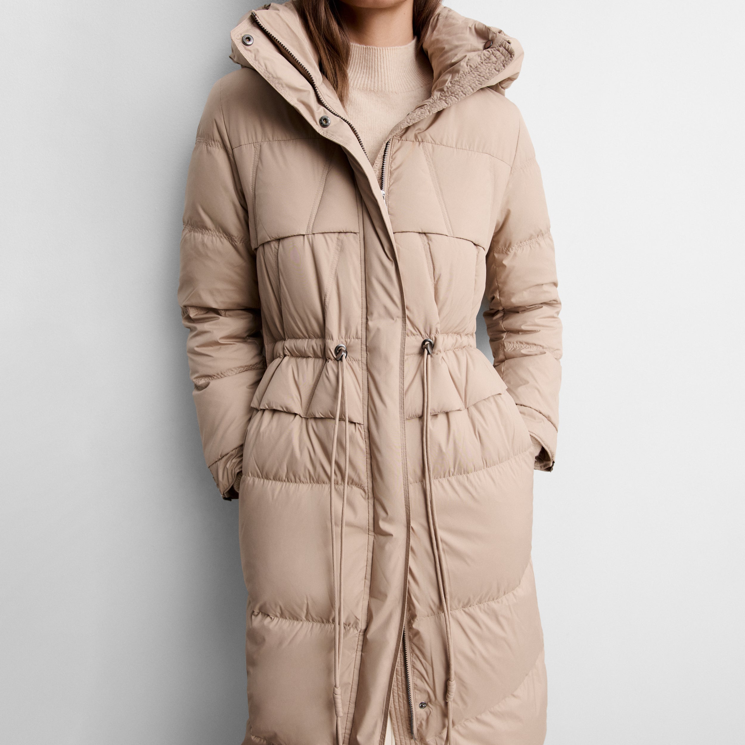 Long quilted parka
