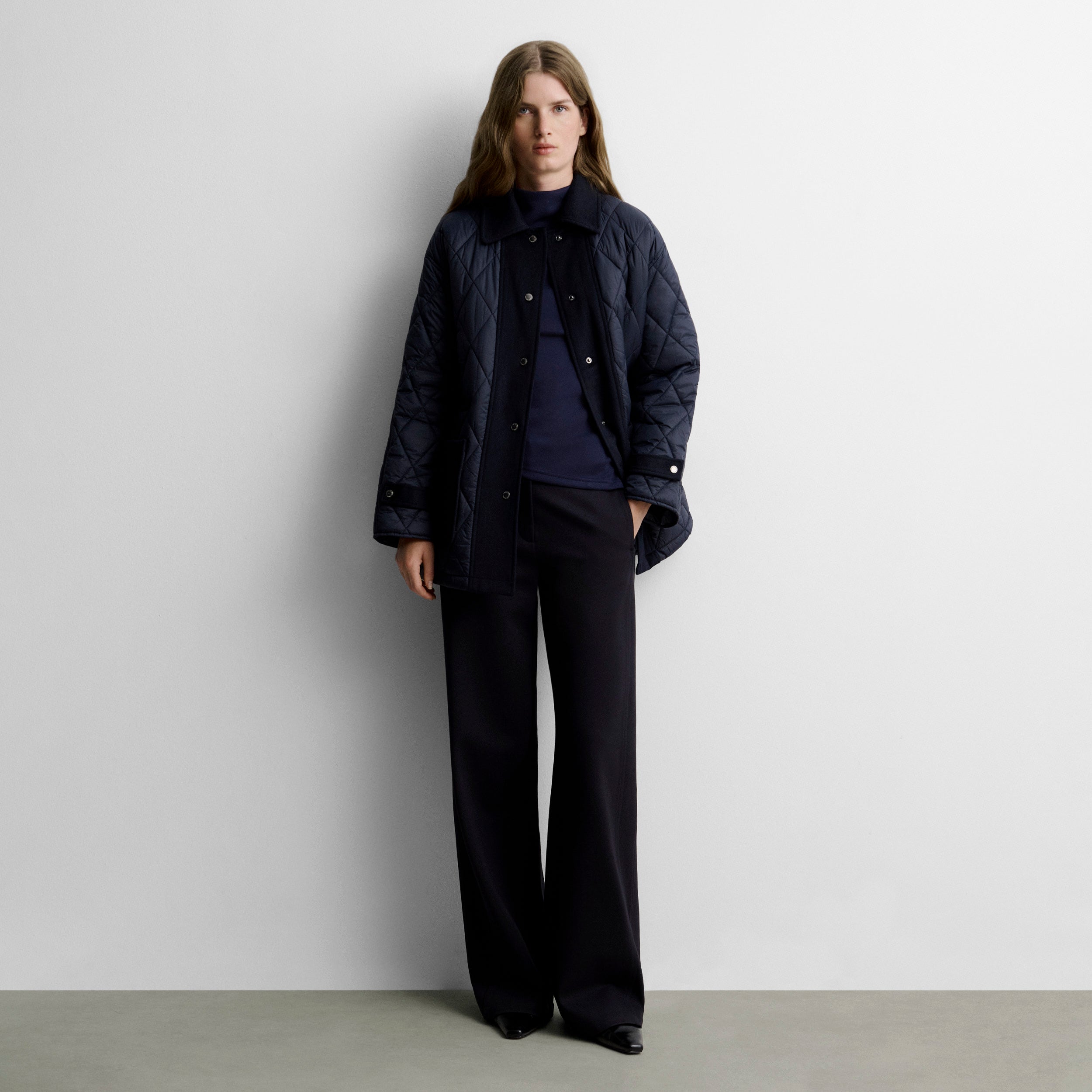 Lightweight two-material parka