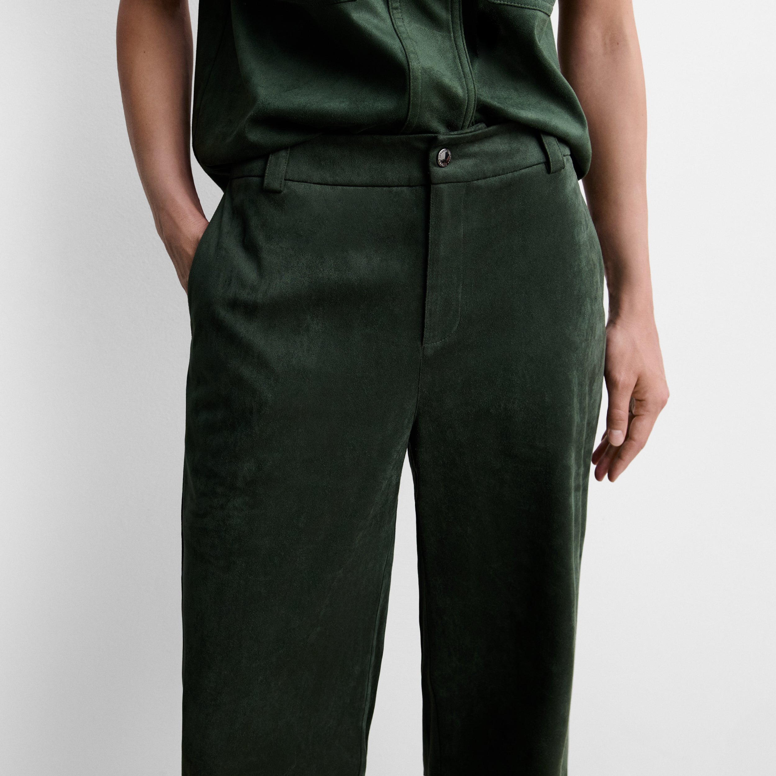 Pantalón recto antelina
