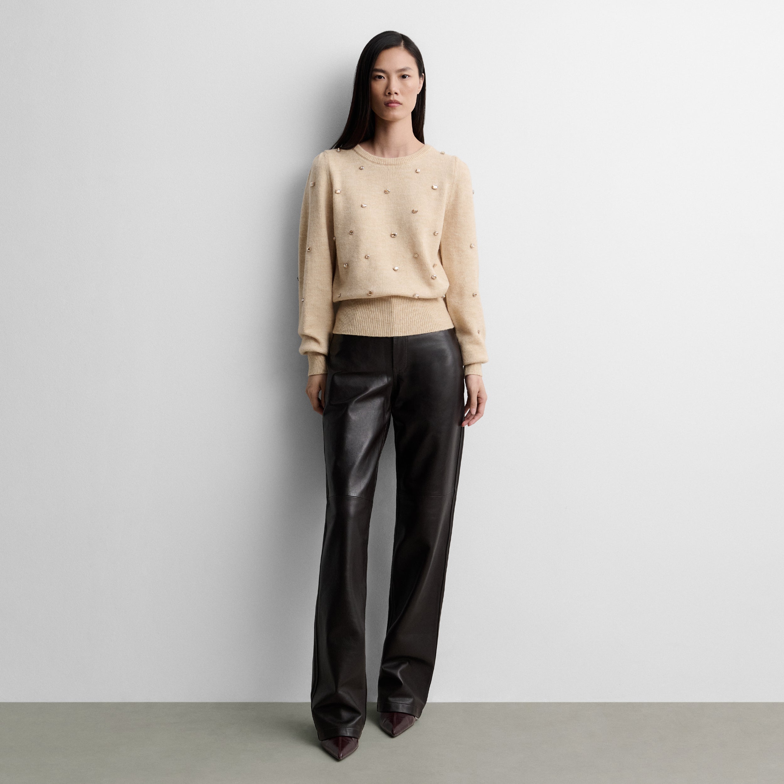 Pull en maille à strass