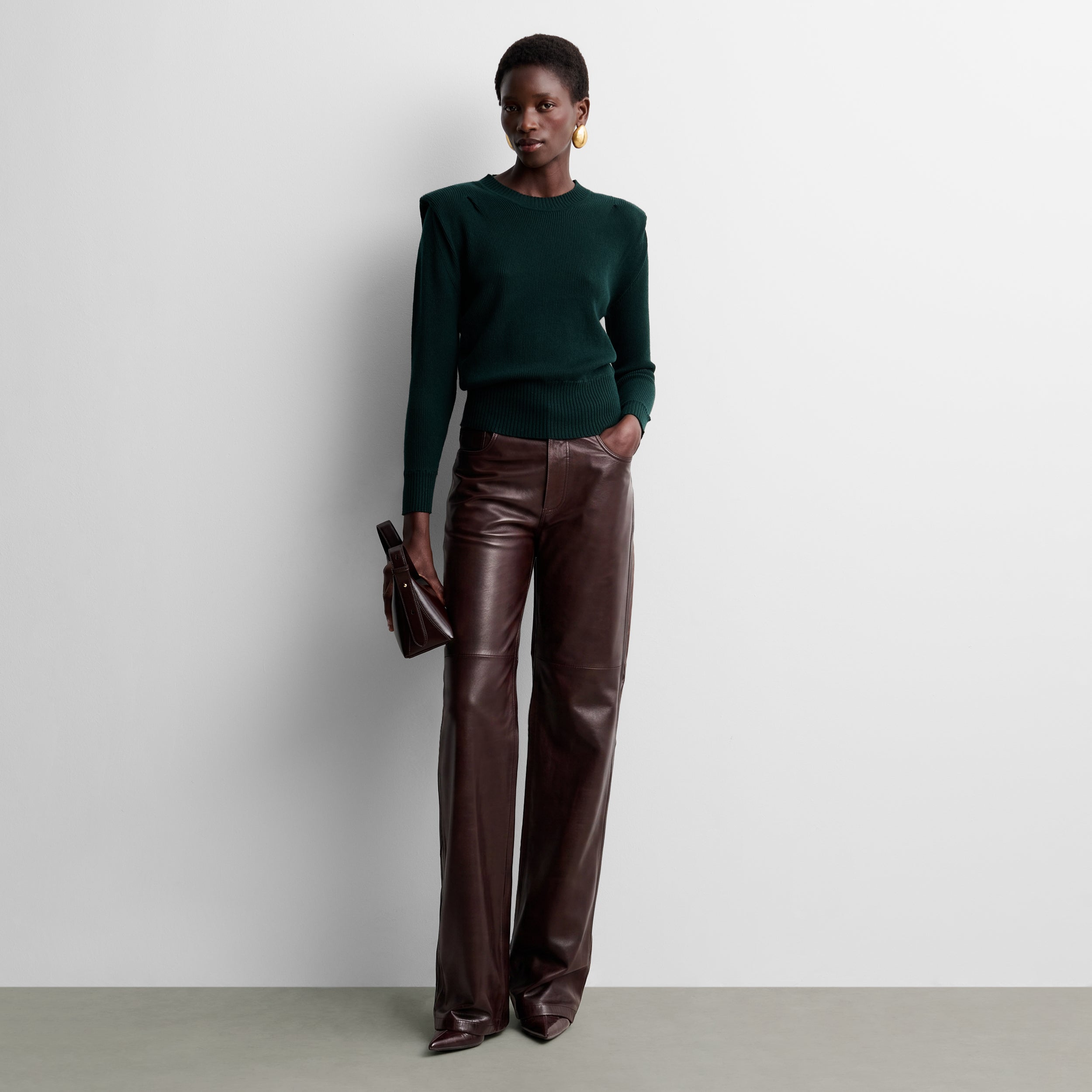 Pull en maille à épaulettes