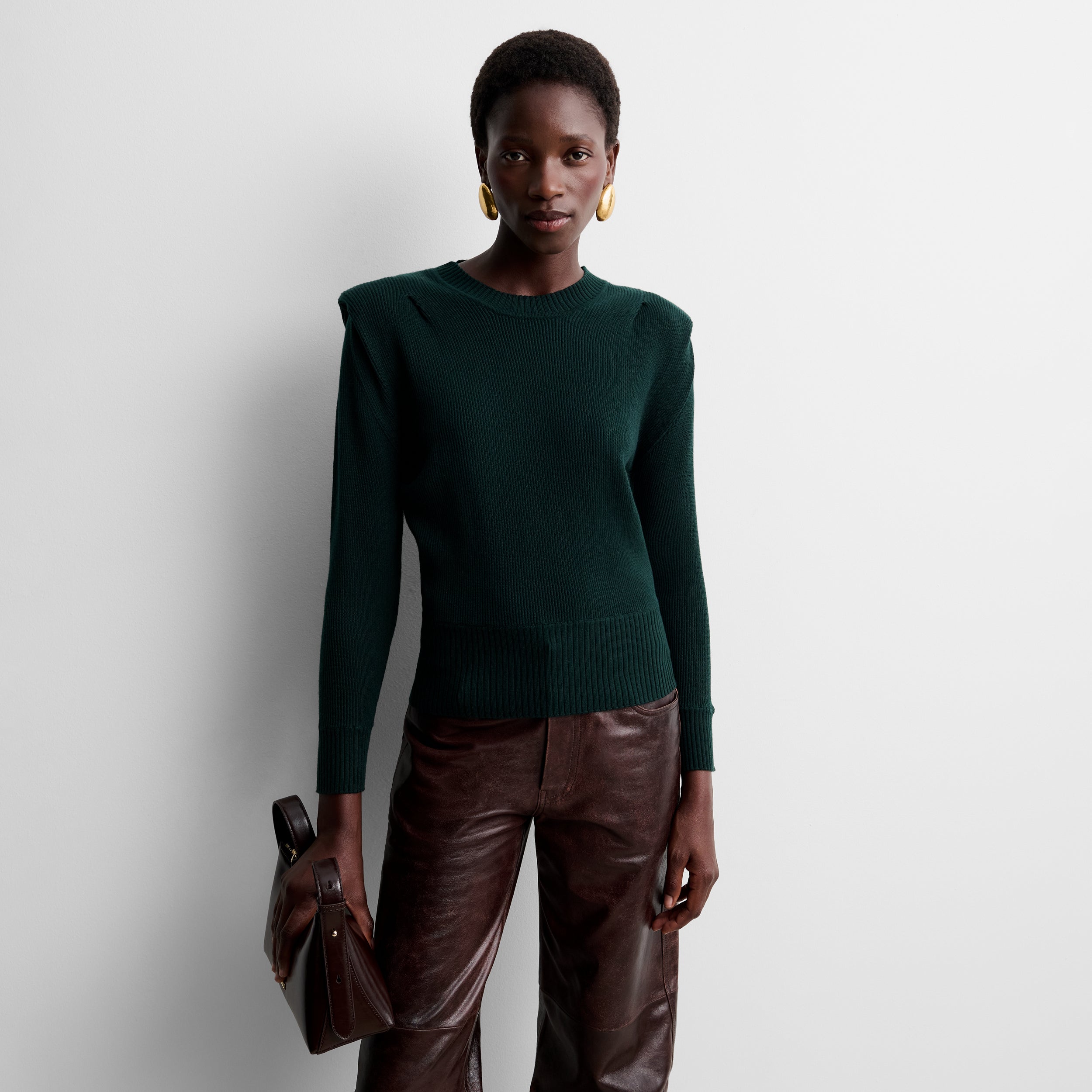 Pull en maille à épaulettes