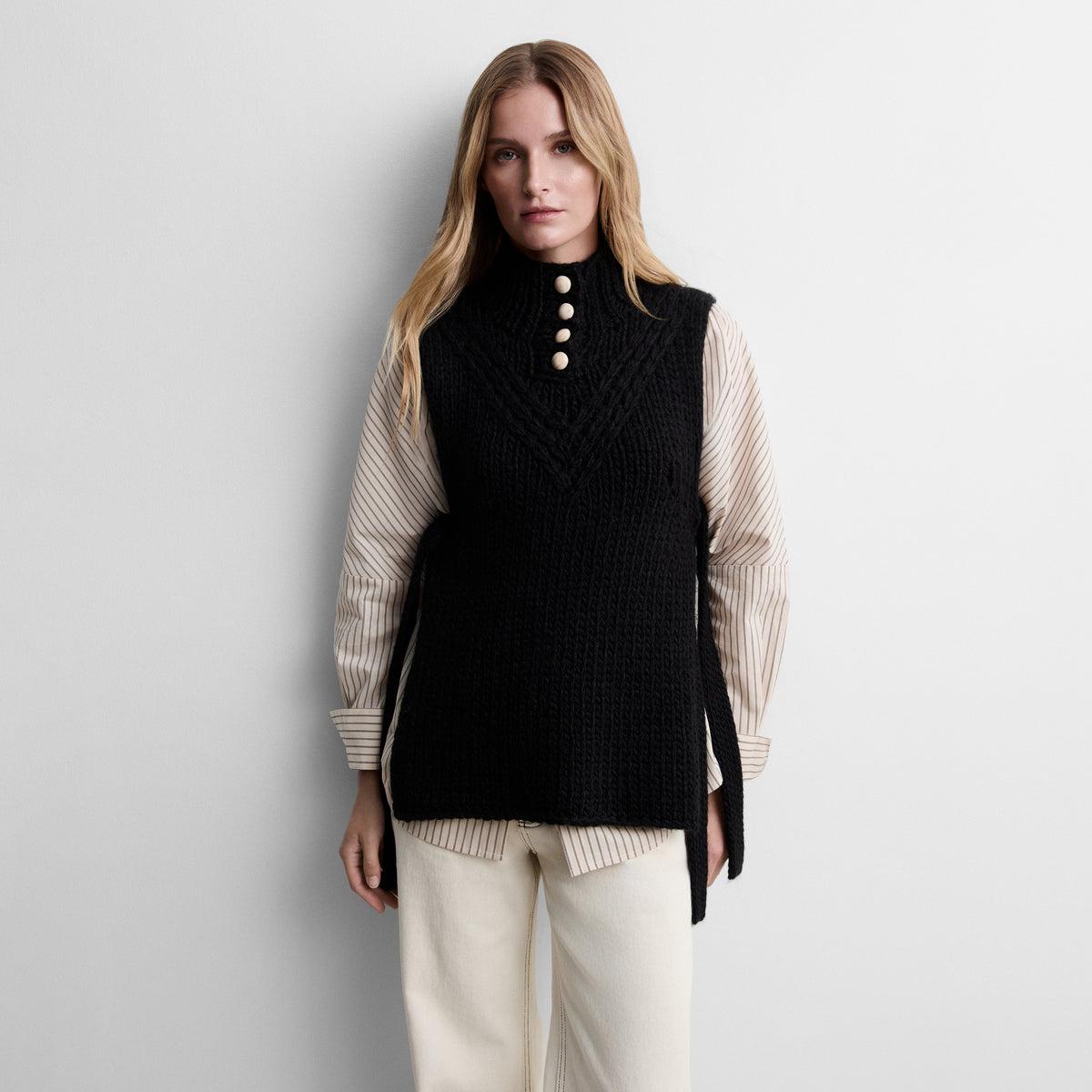 Gilet en maille à boutons