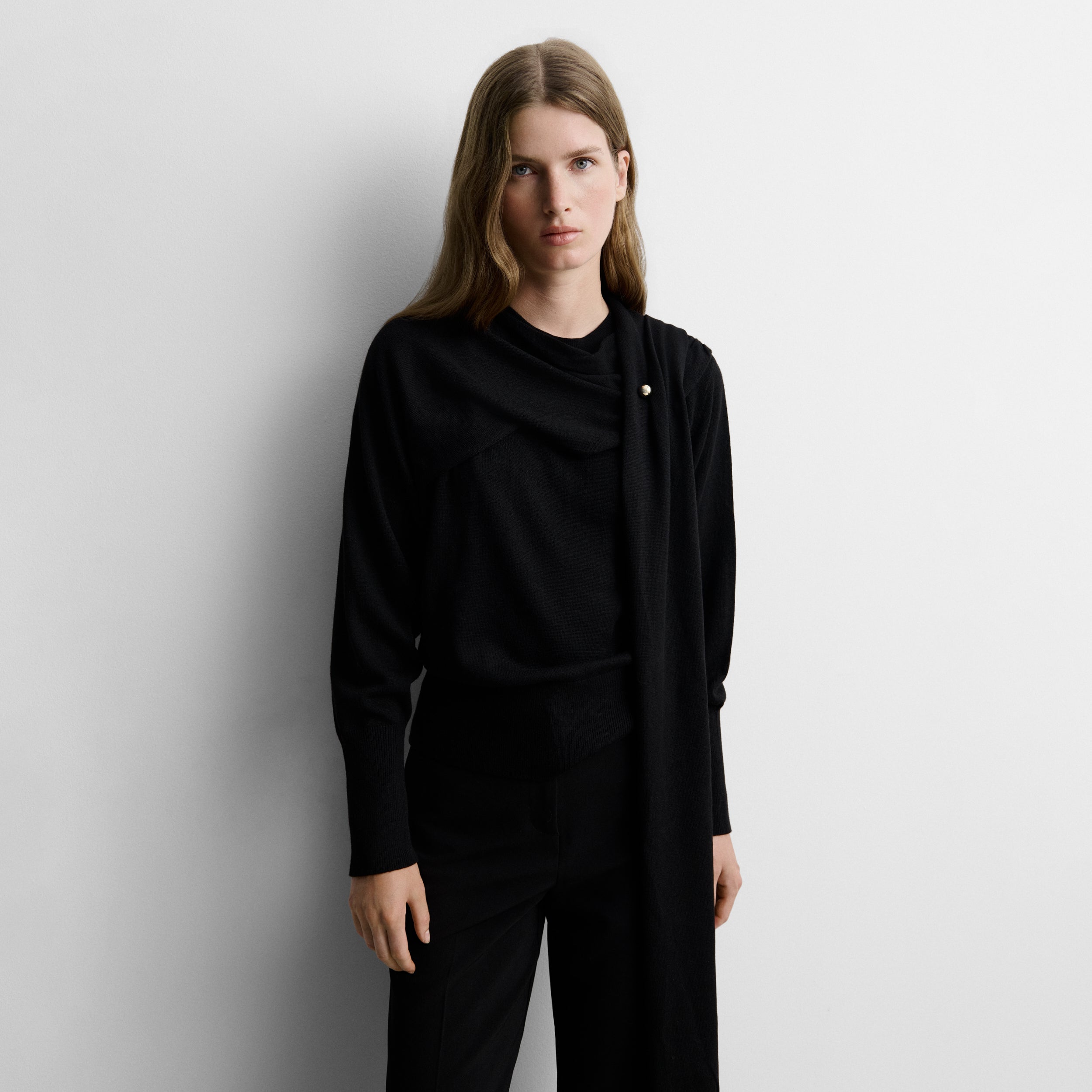Pull en maille à foulard