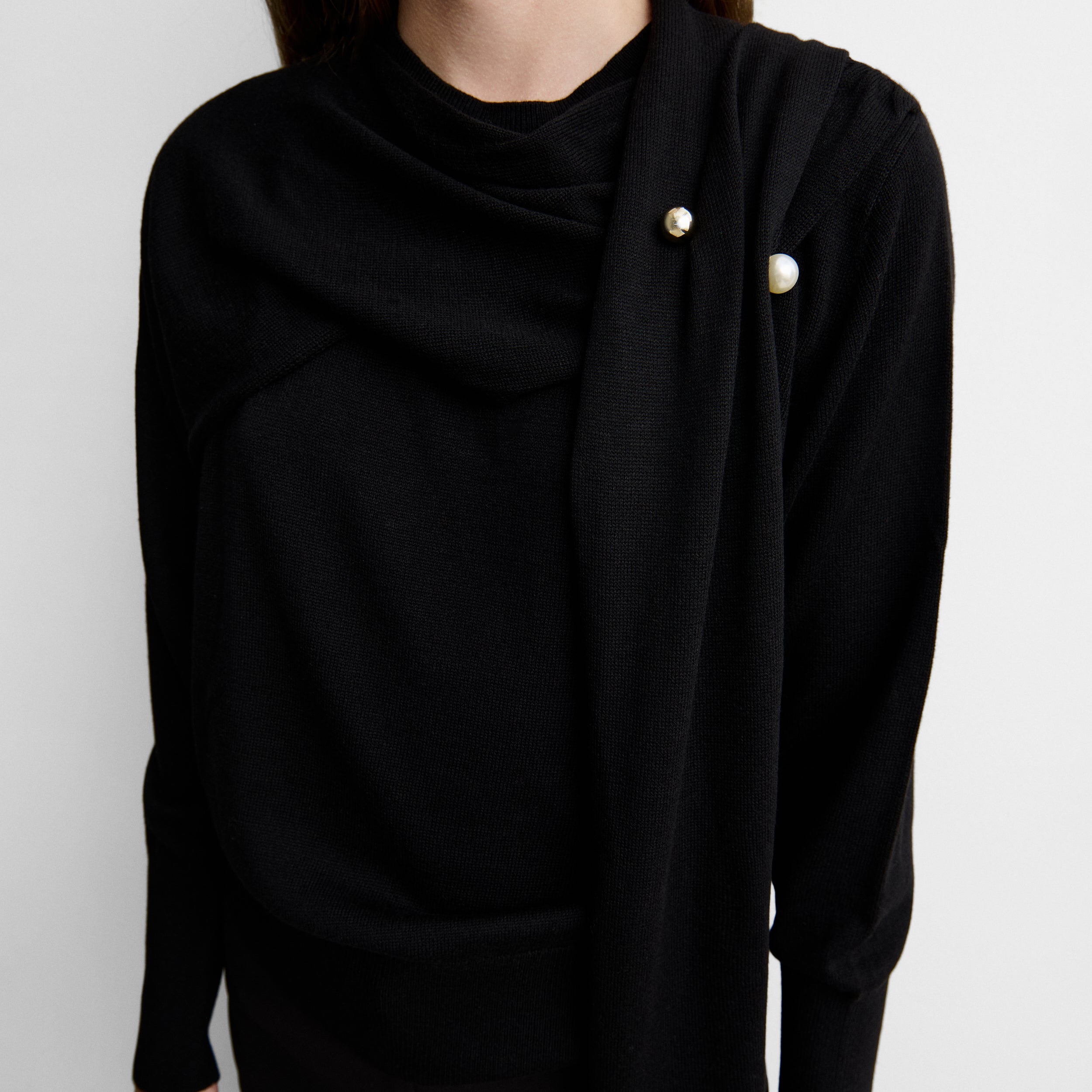 Pull en maille à foulard
