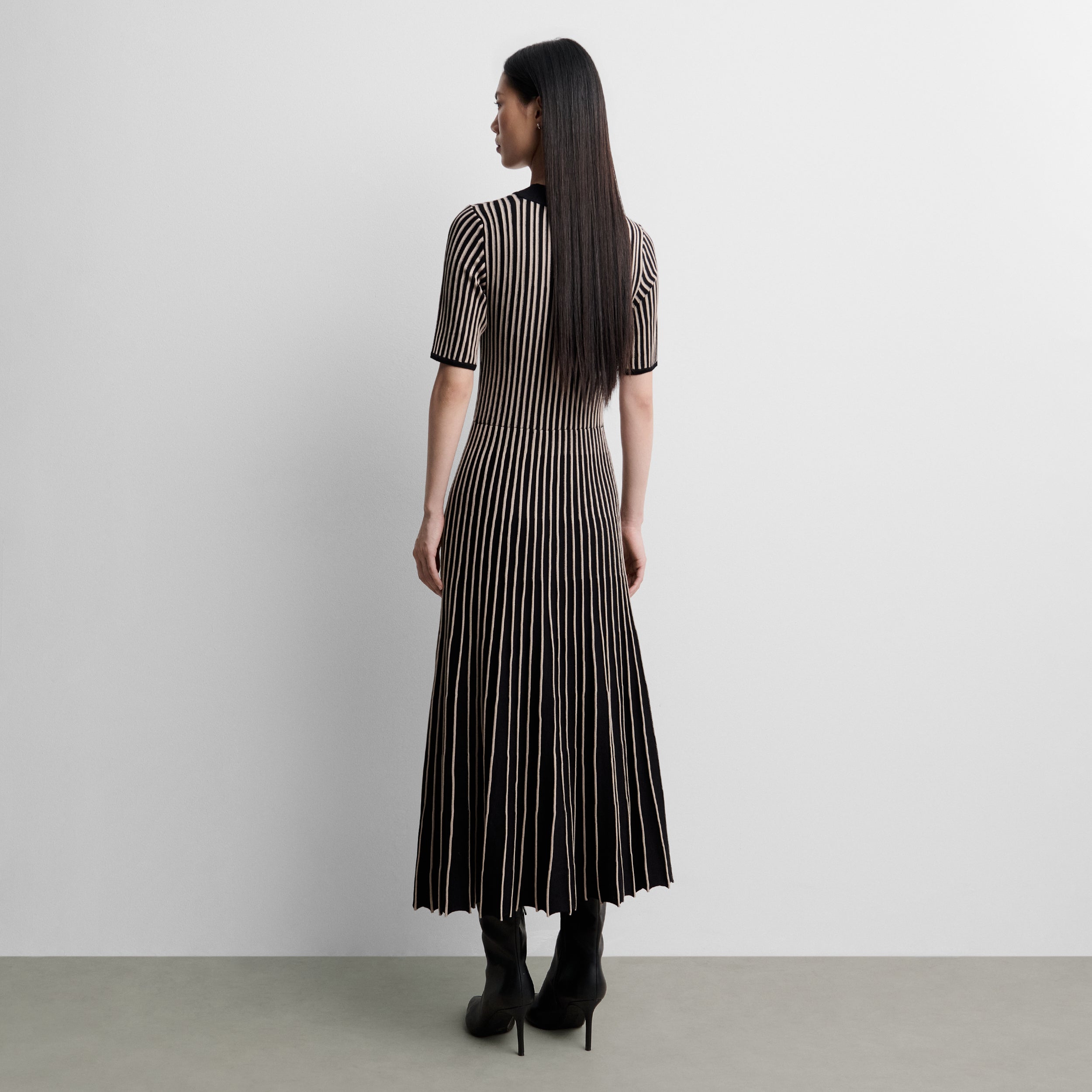 Robe en maille bicolore