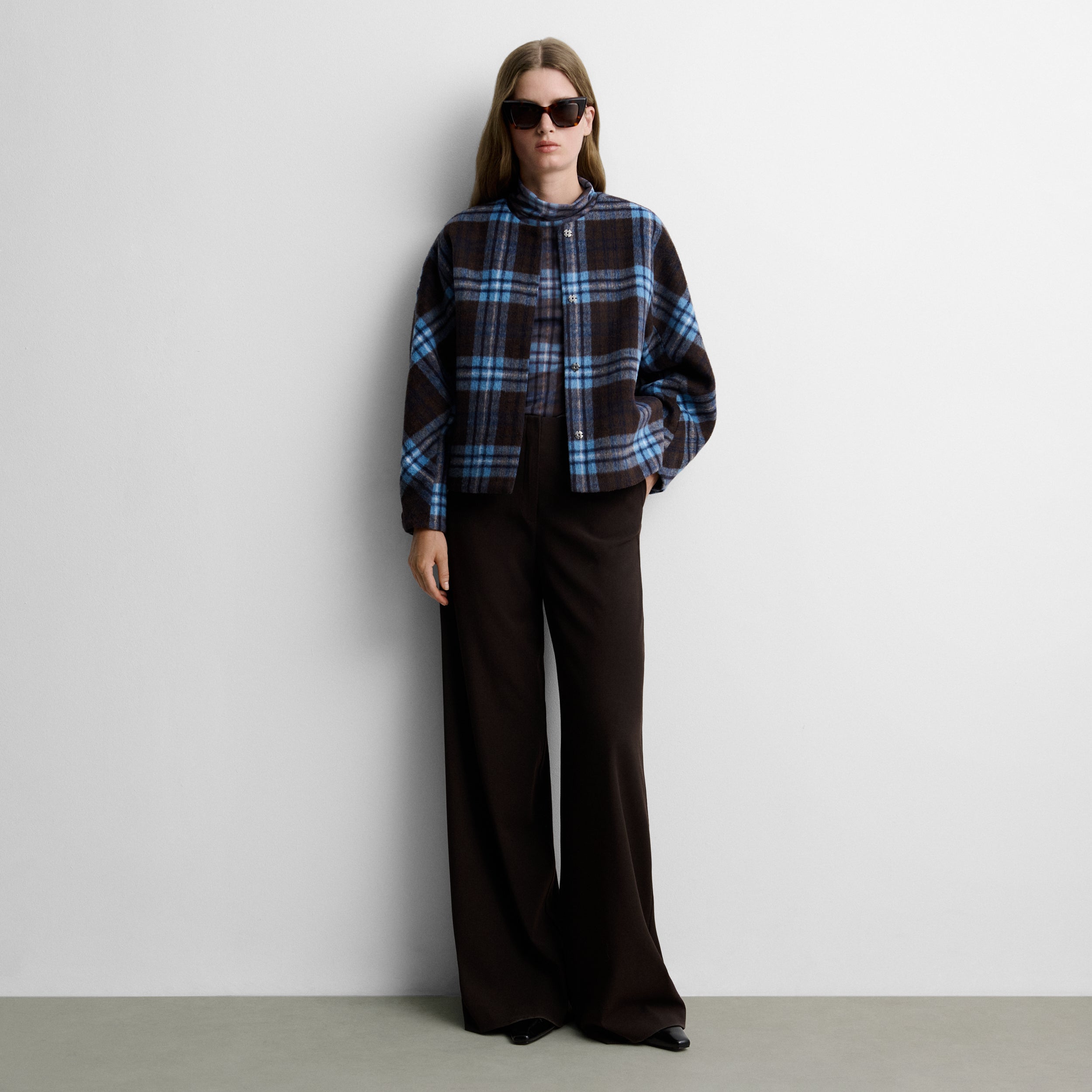 Checked print jacket