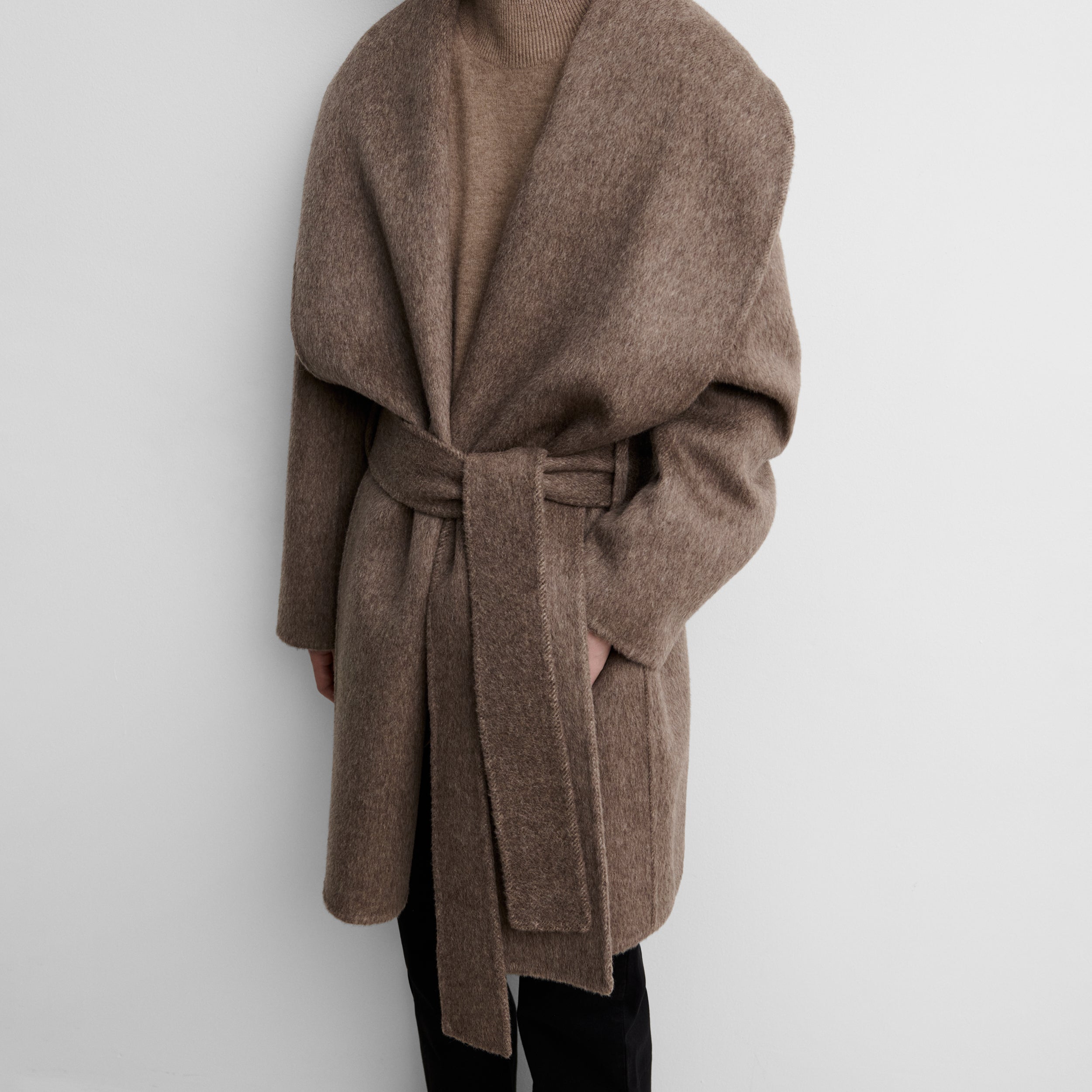 Double-faced wool coat