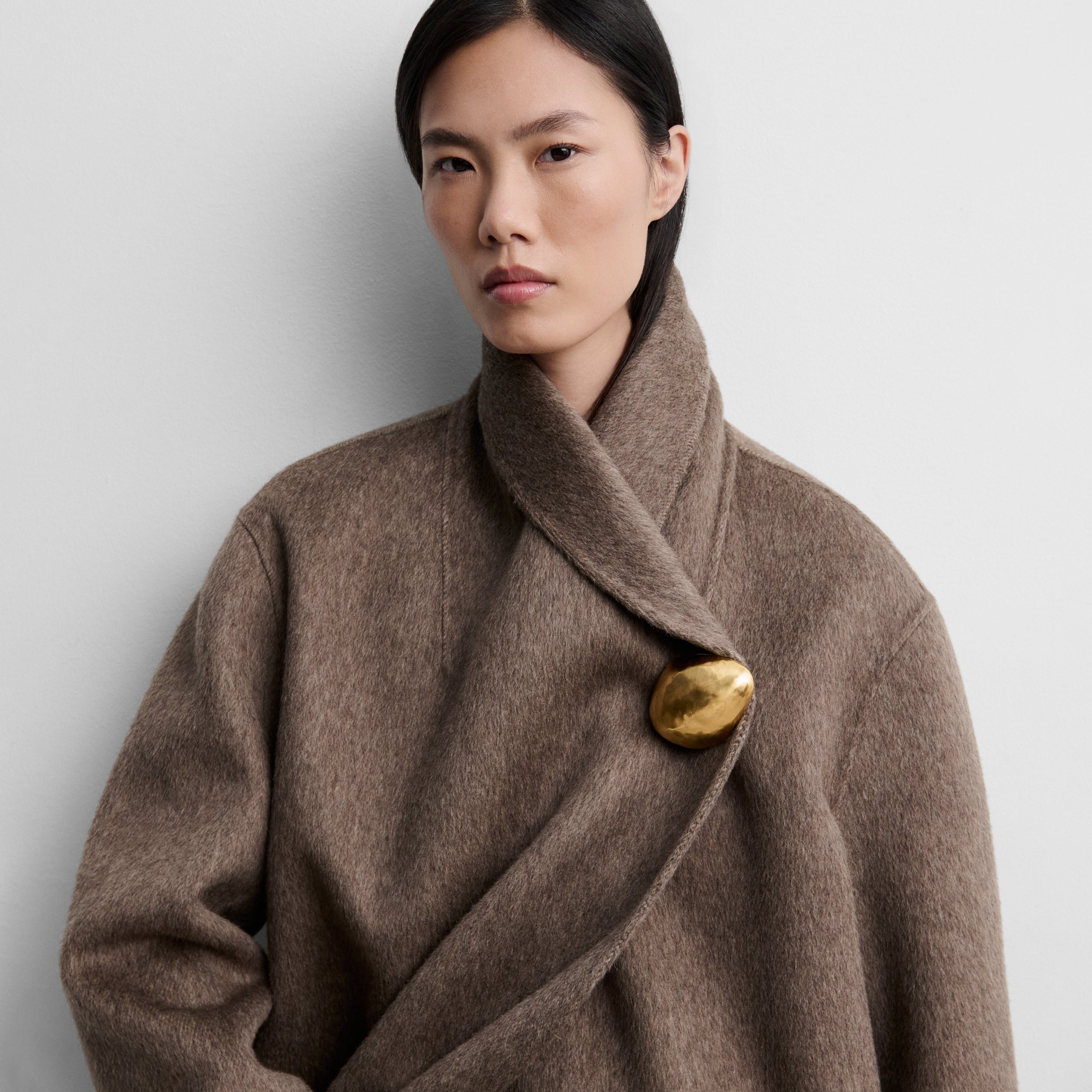 Double-faced wool coat