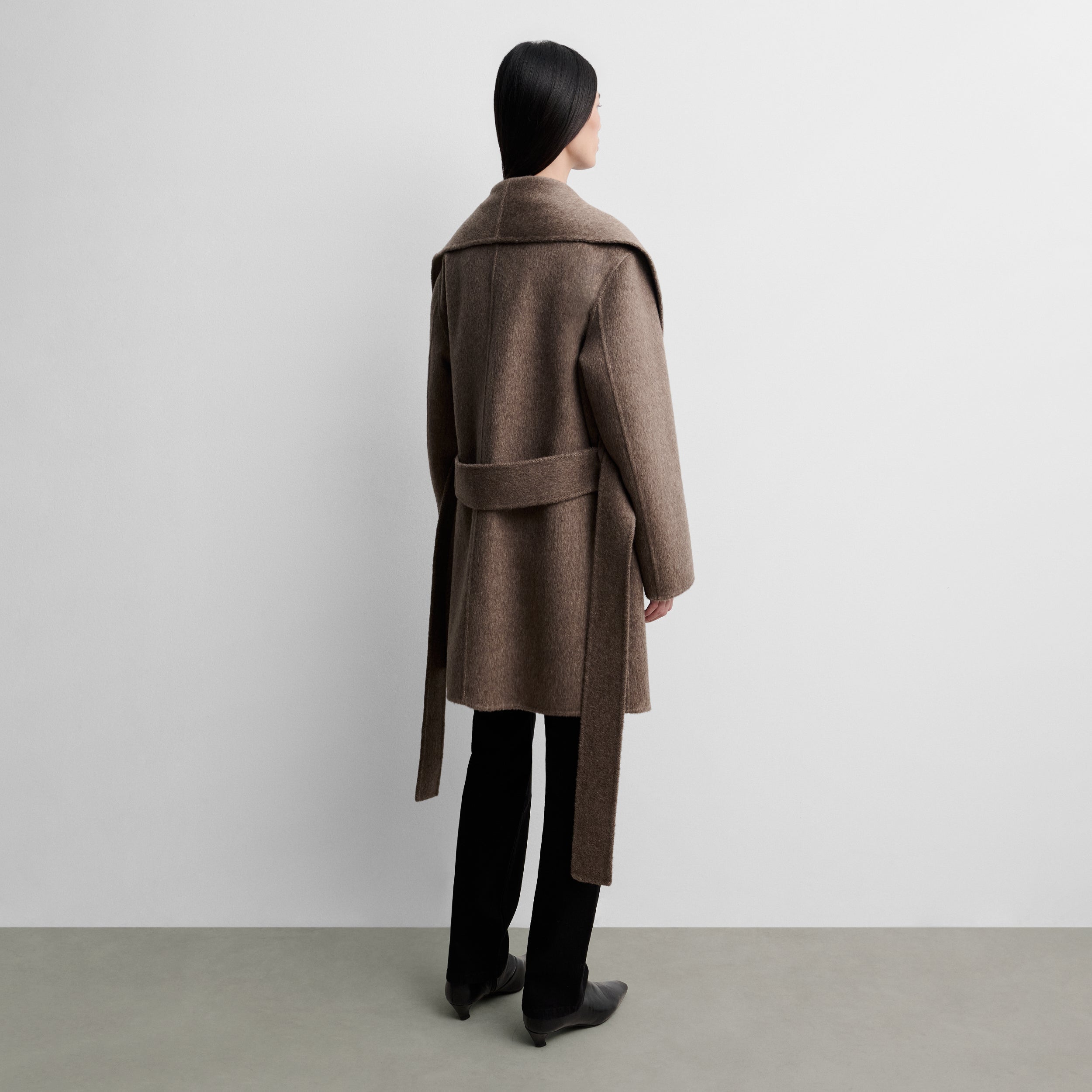 Double-faced wool coat