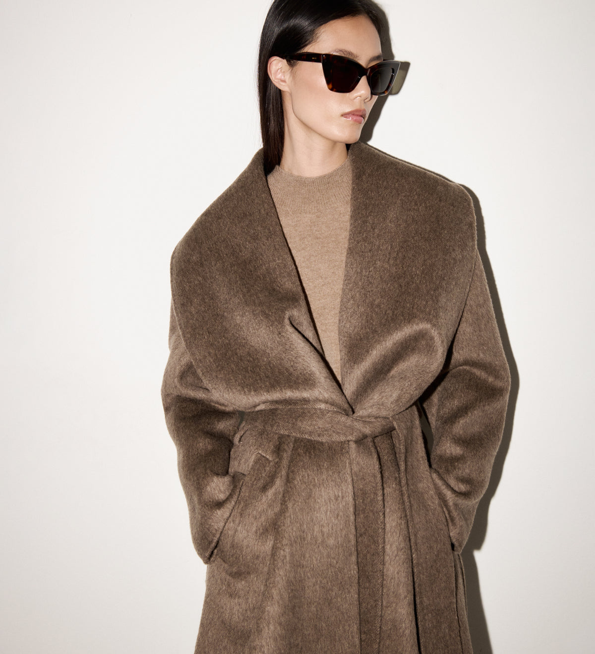 Double-faced wool coat