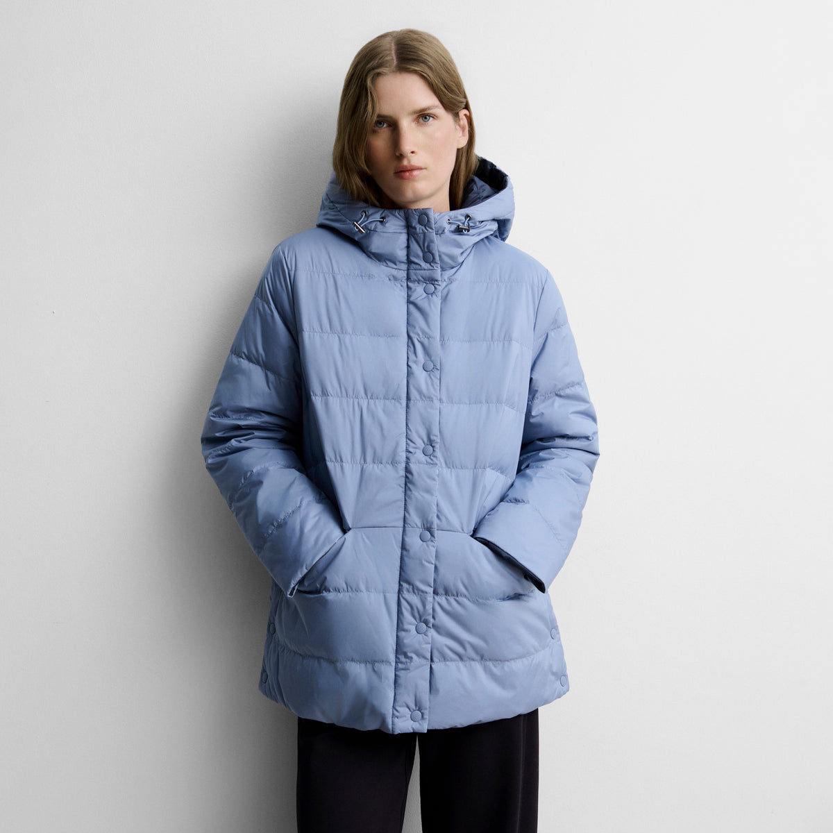 Short reversible puffer jacket