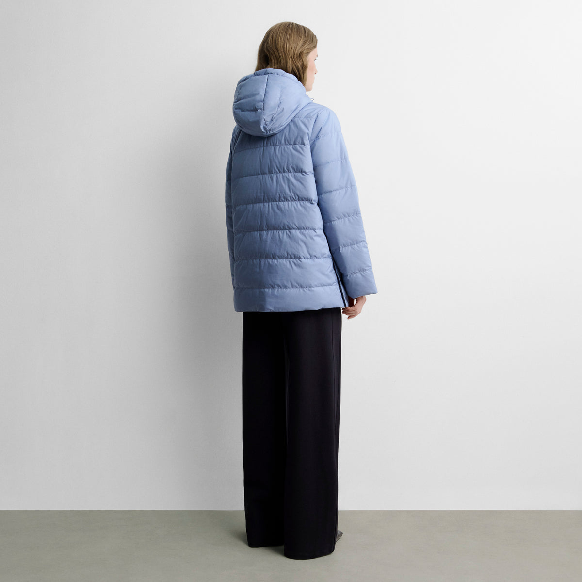 Short reversible puffer jacket