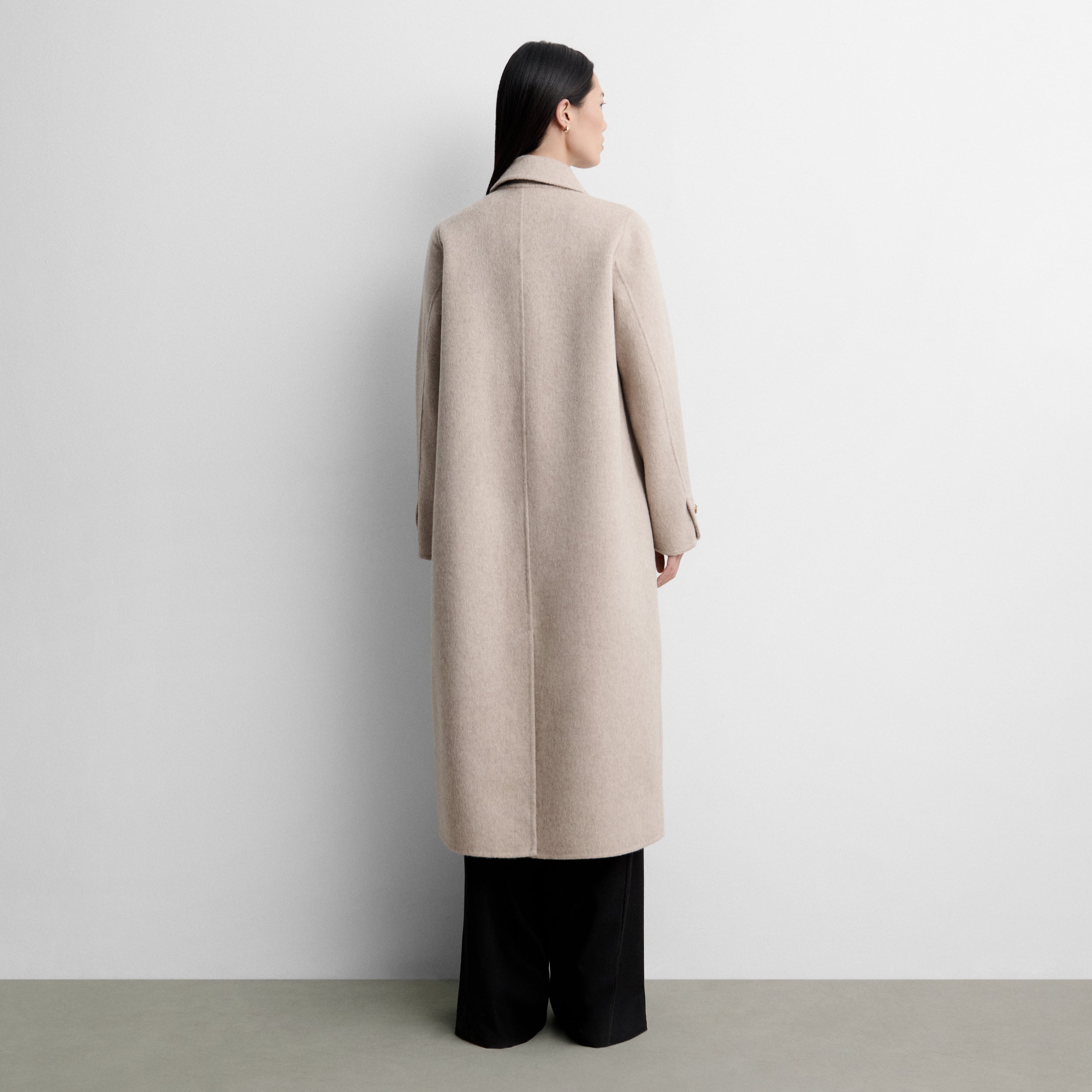 Straight double-faced coat