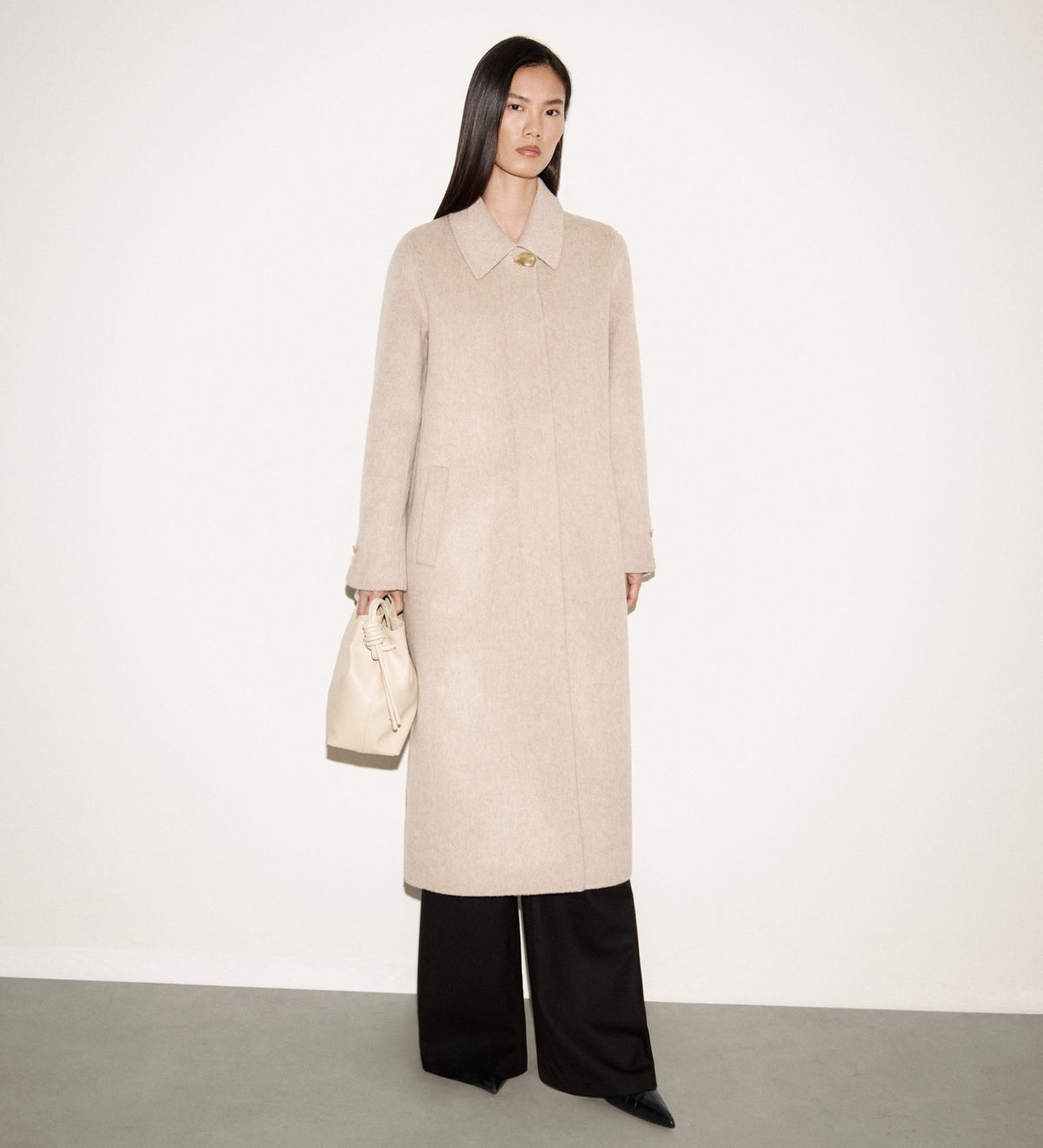 Straight double-faced coat