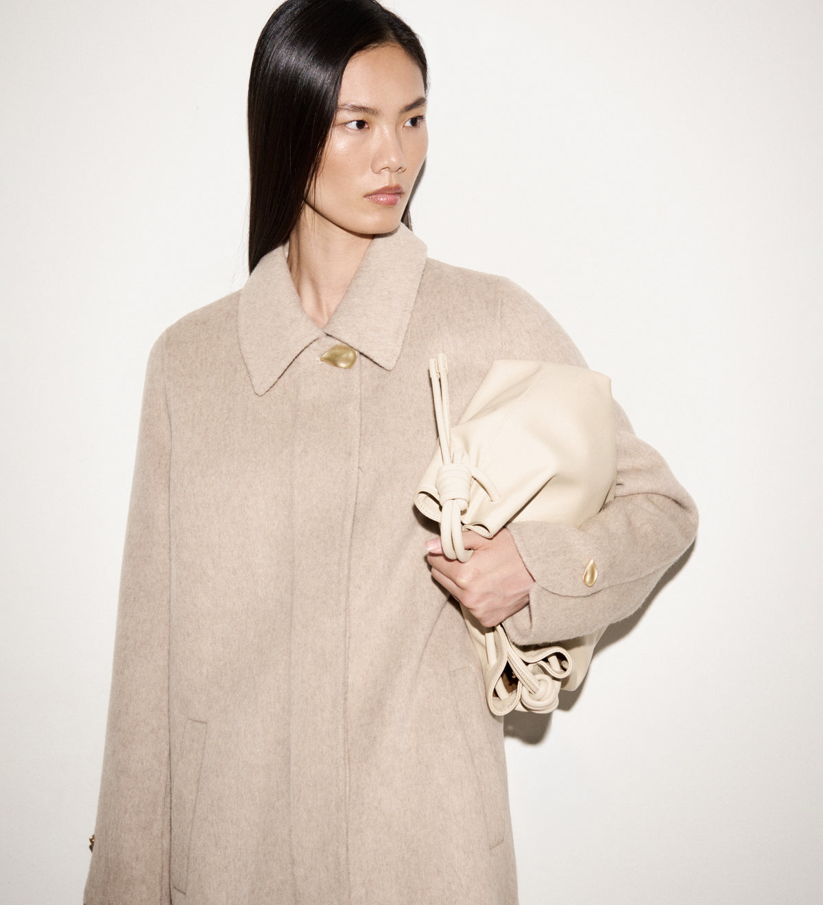 Straight double-faced coat