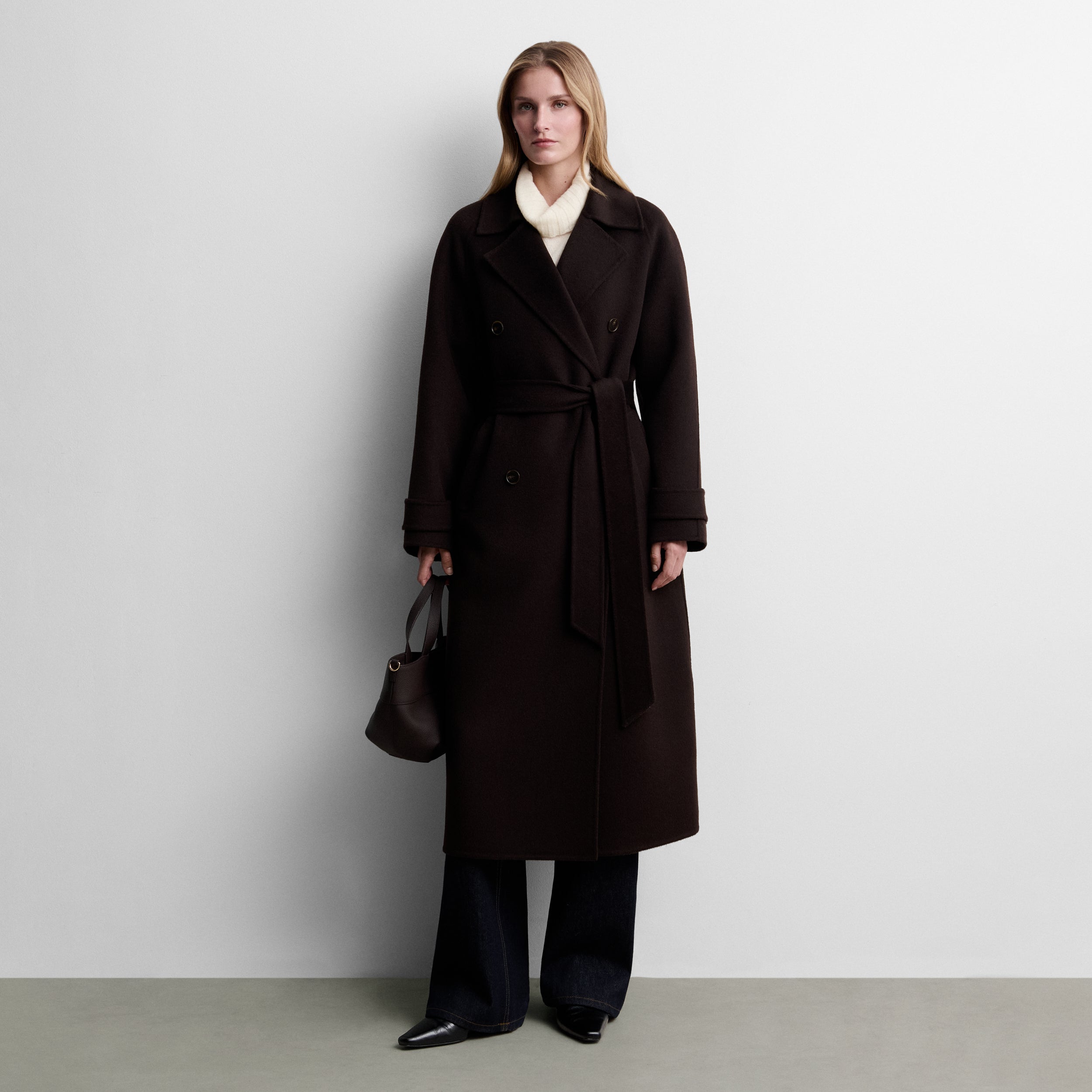 Double-faced wool coat