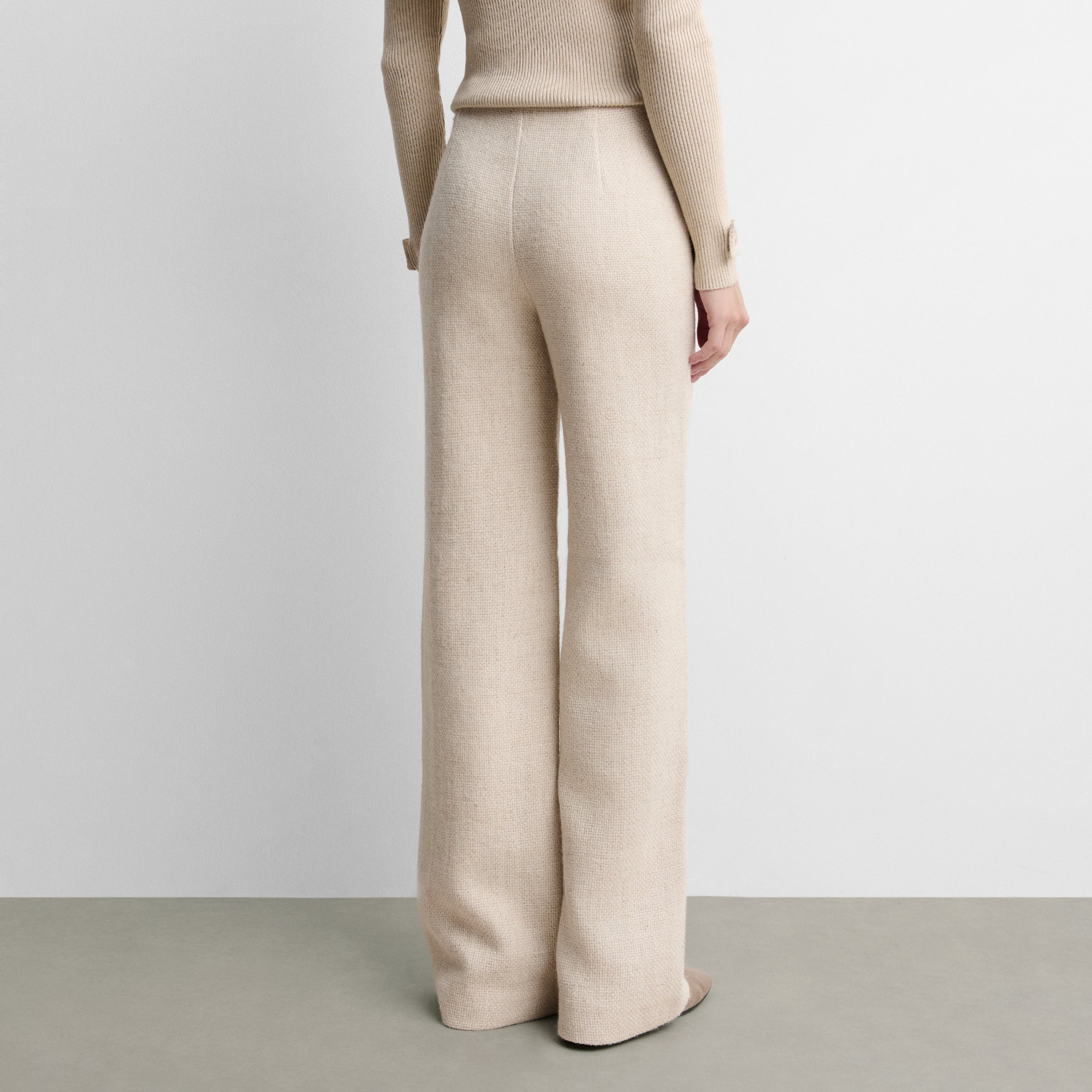 Pantalón recto tweed