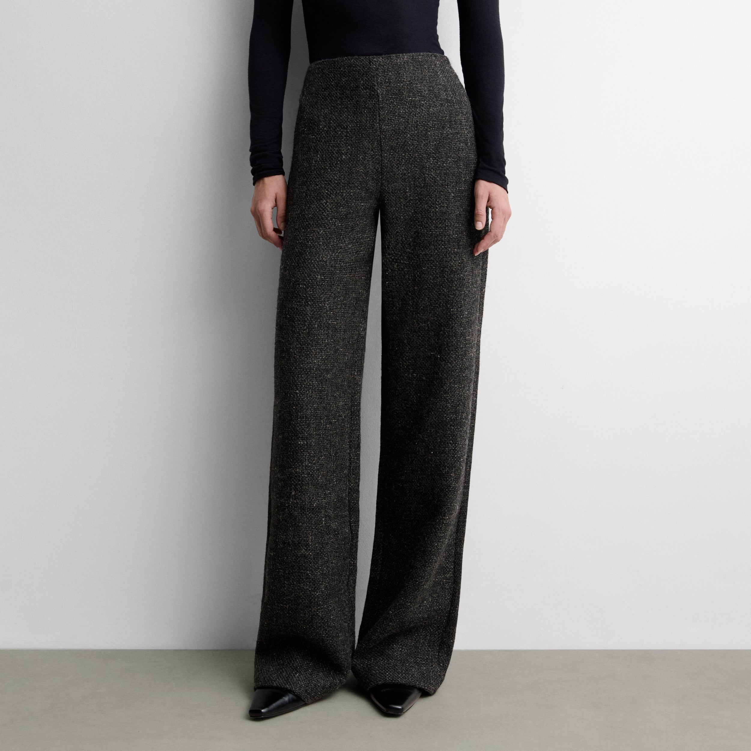 Pantalón recto tweed
