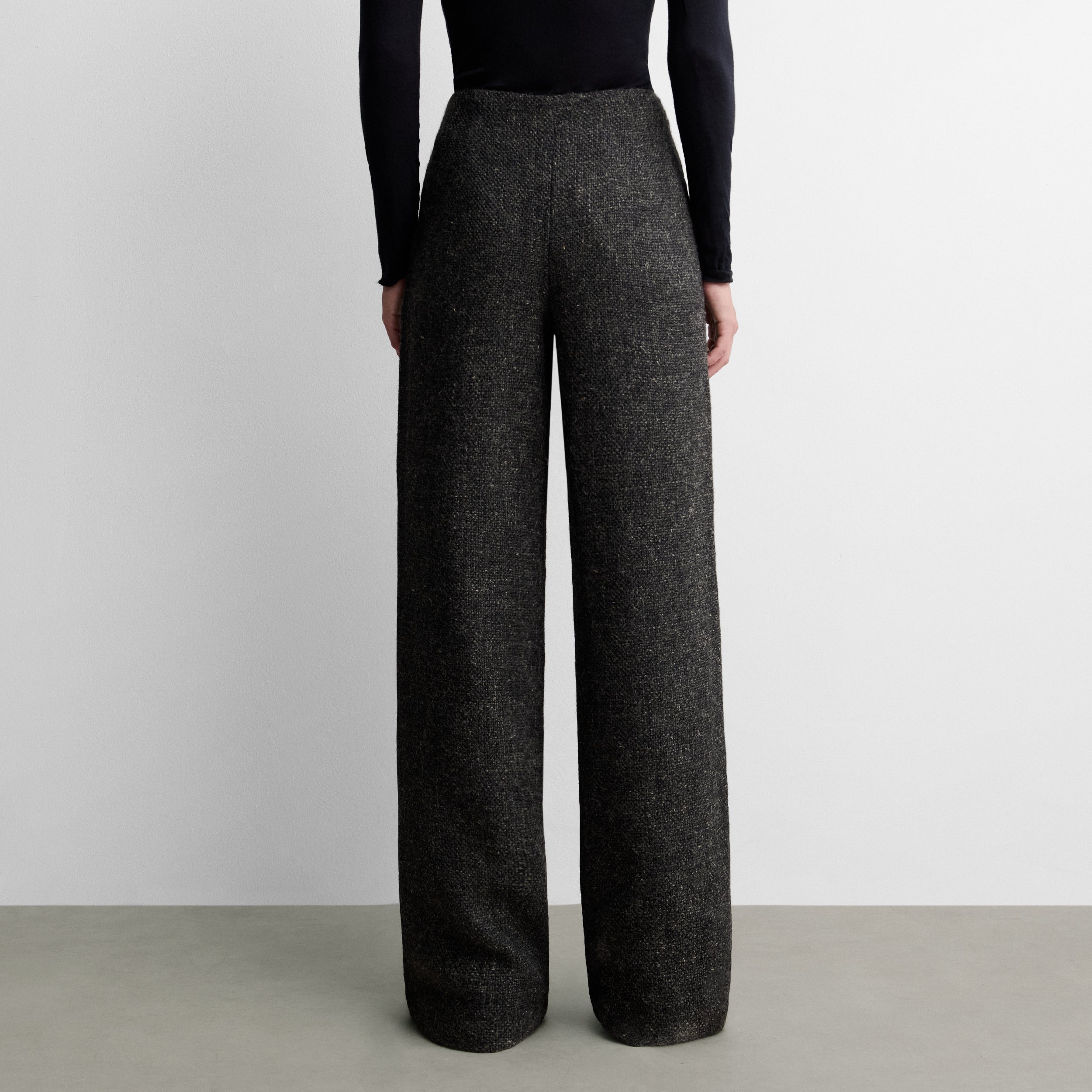 Pantalón recto tweed