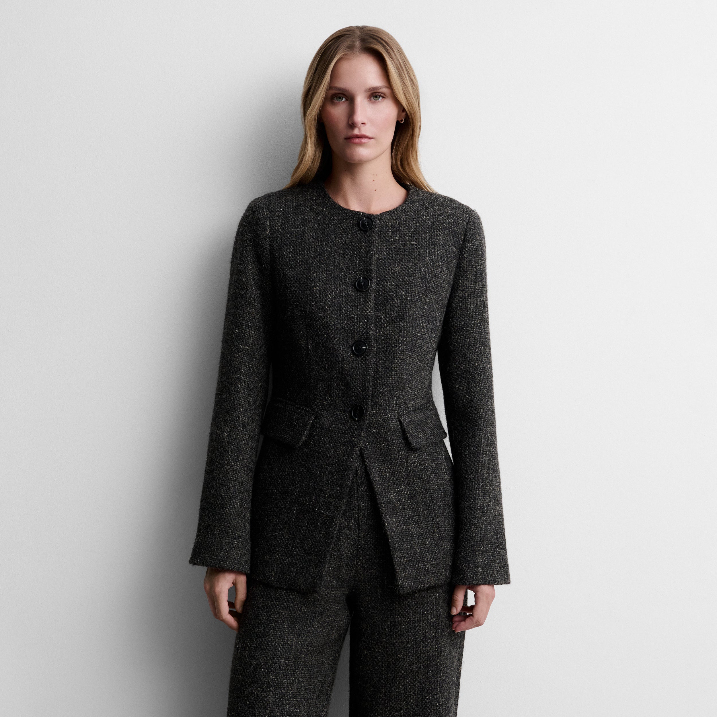 Chaqueta entallada tweed
