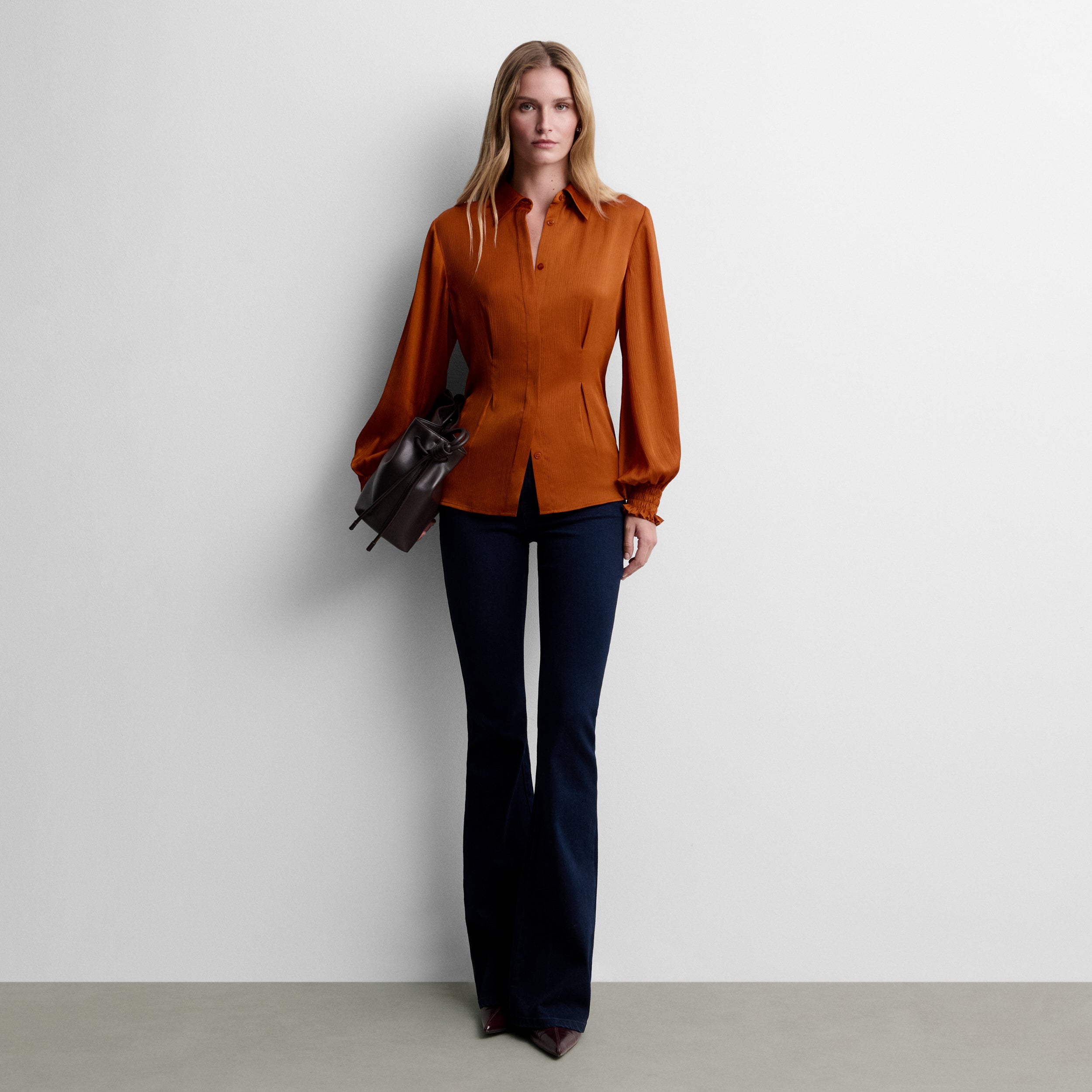 Chemise fluide à pinces
