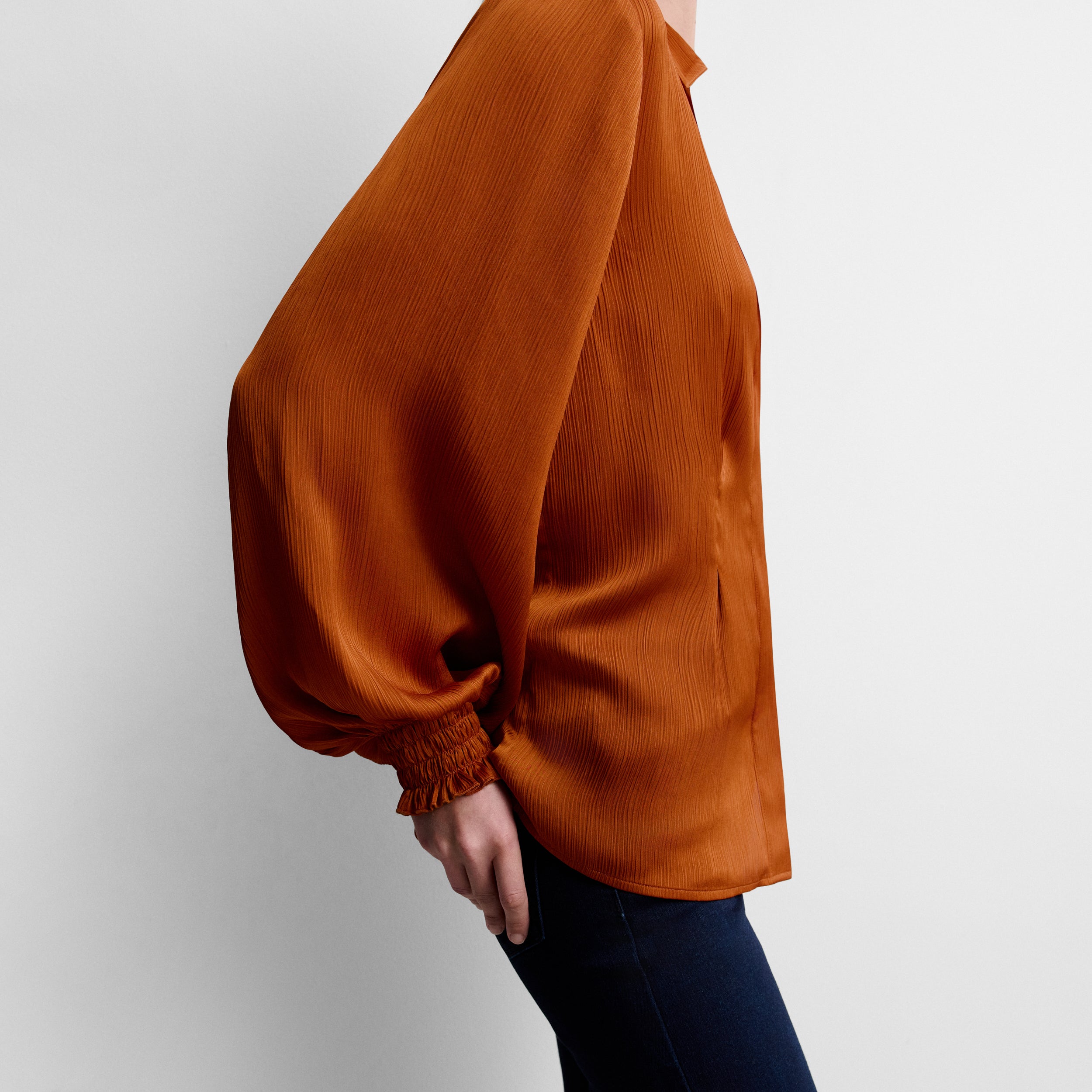 Chemise fluide à pinces