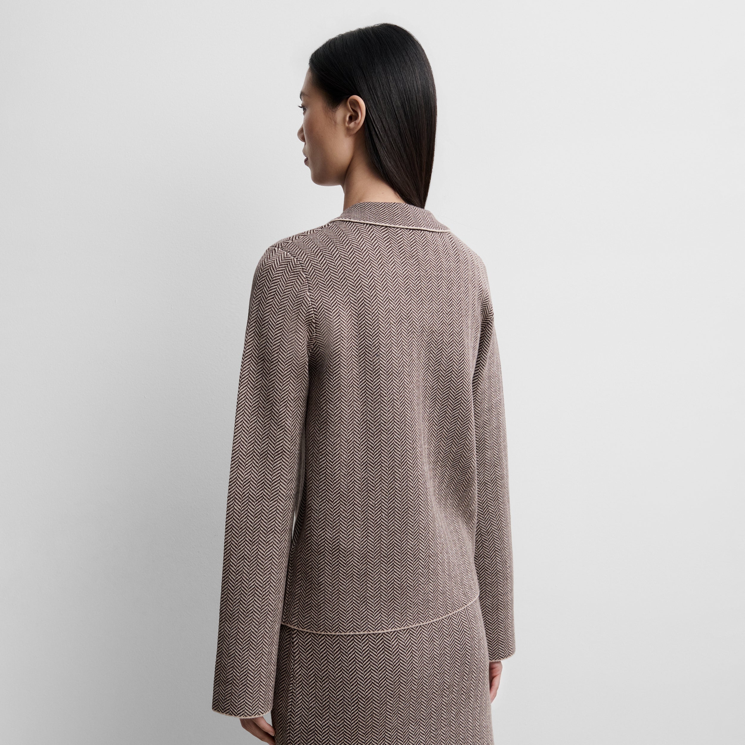 Herringbone knit sweater