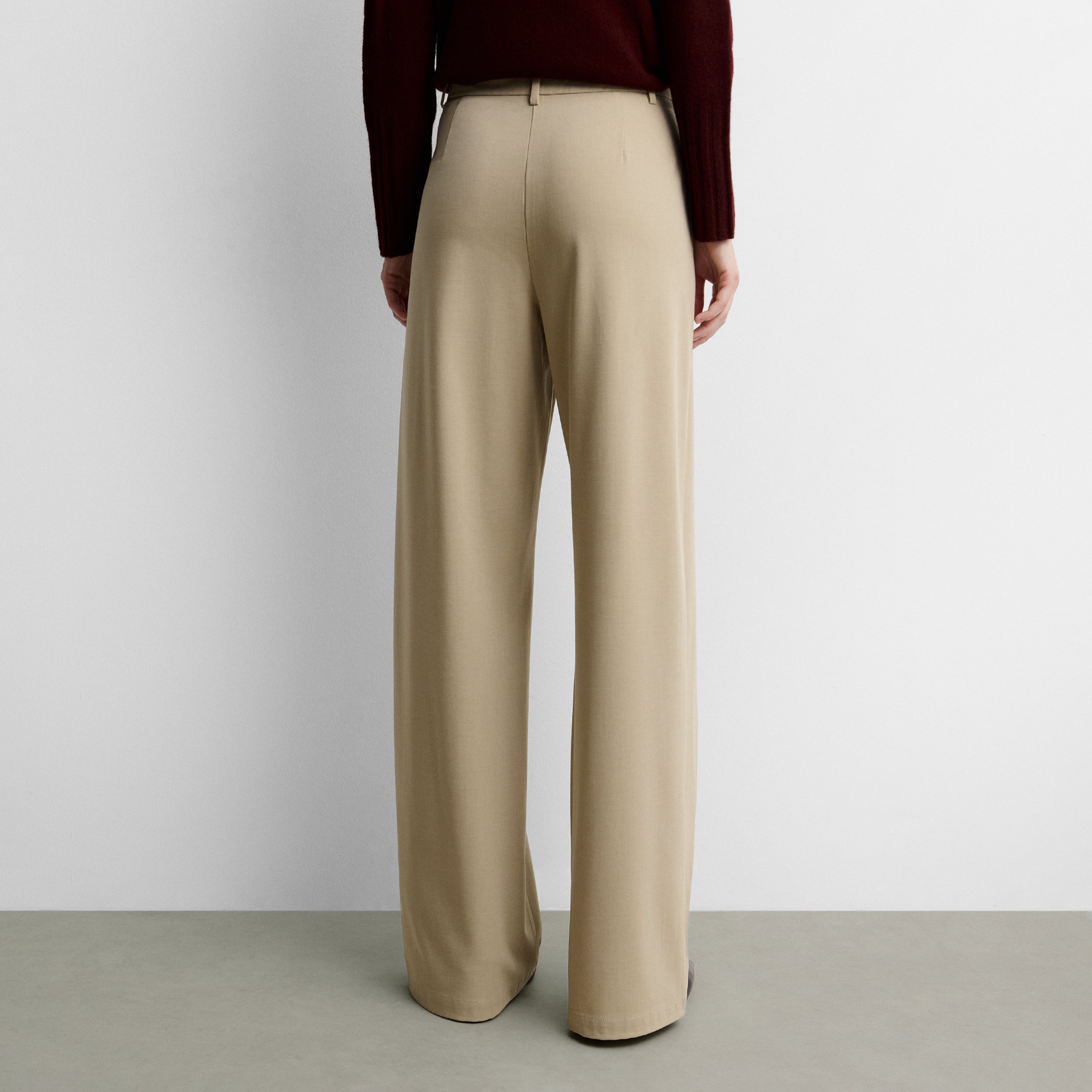 Pantalón recto efecto cruzado