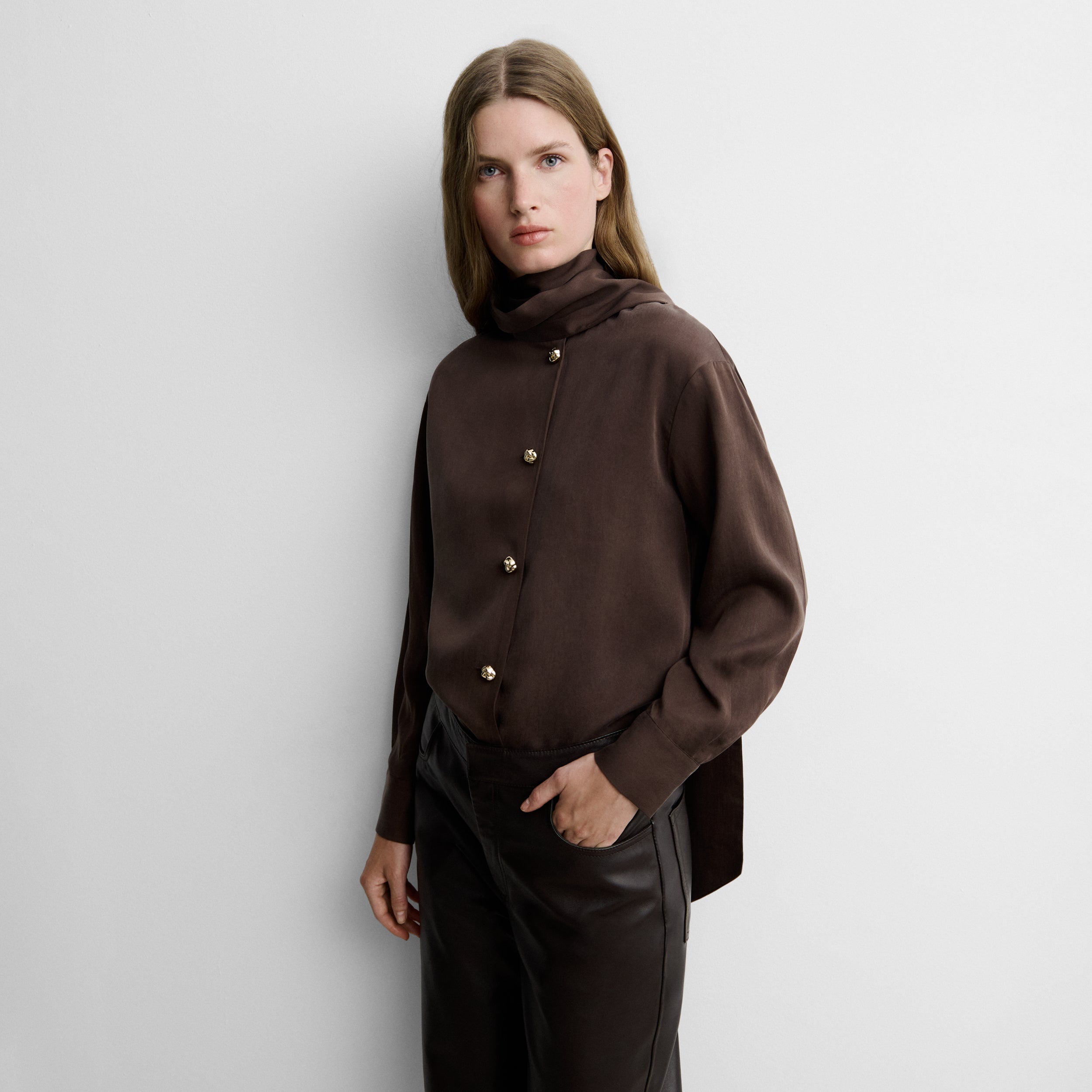 Blusa fluida lazada